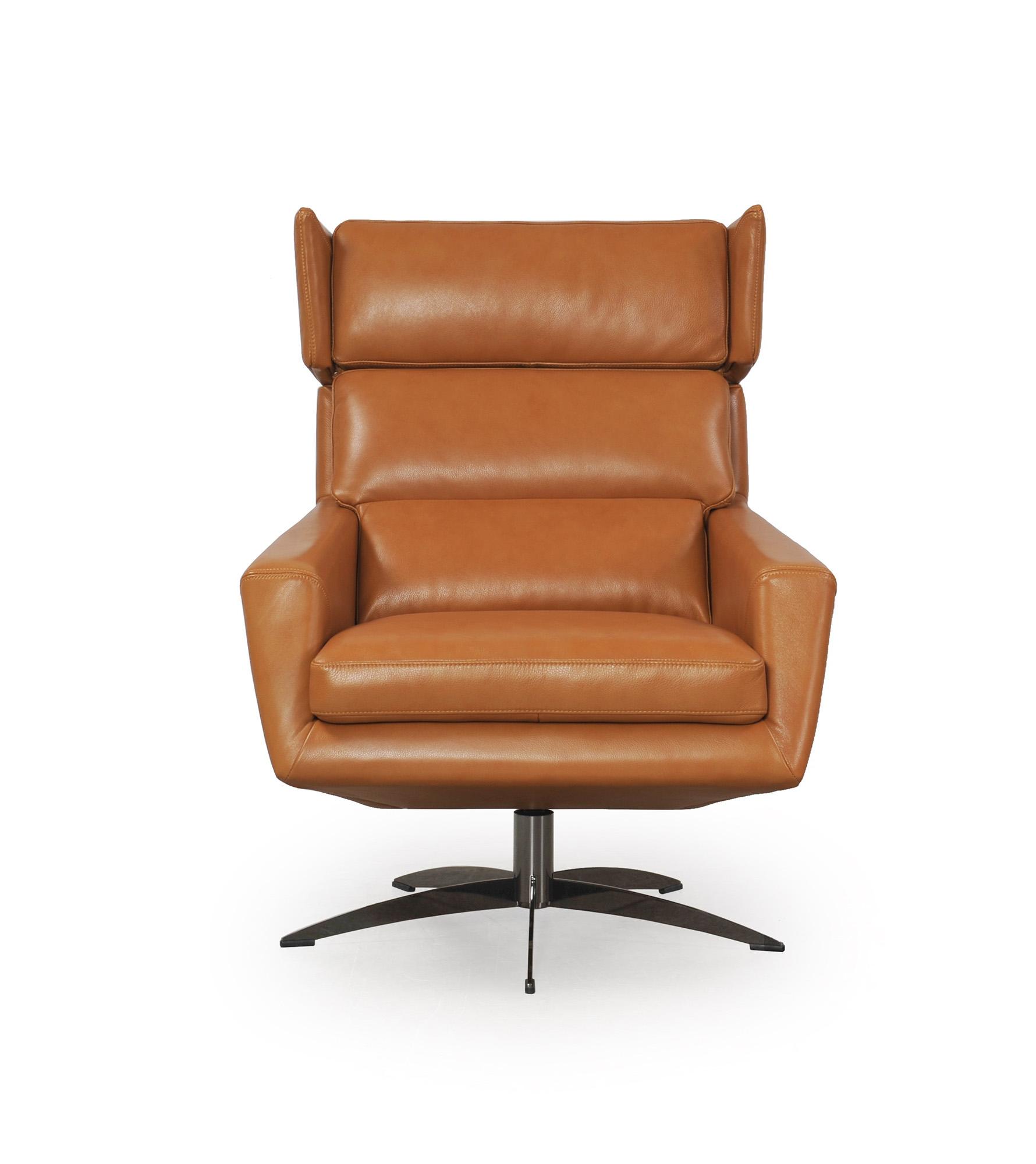 

    
Tan Top Grain Leather Swivel Chair Hansen 586 Moroni Modern Contemporary
