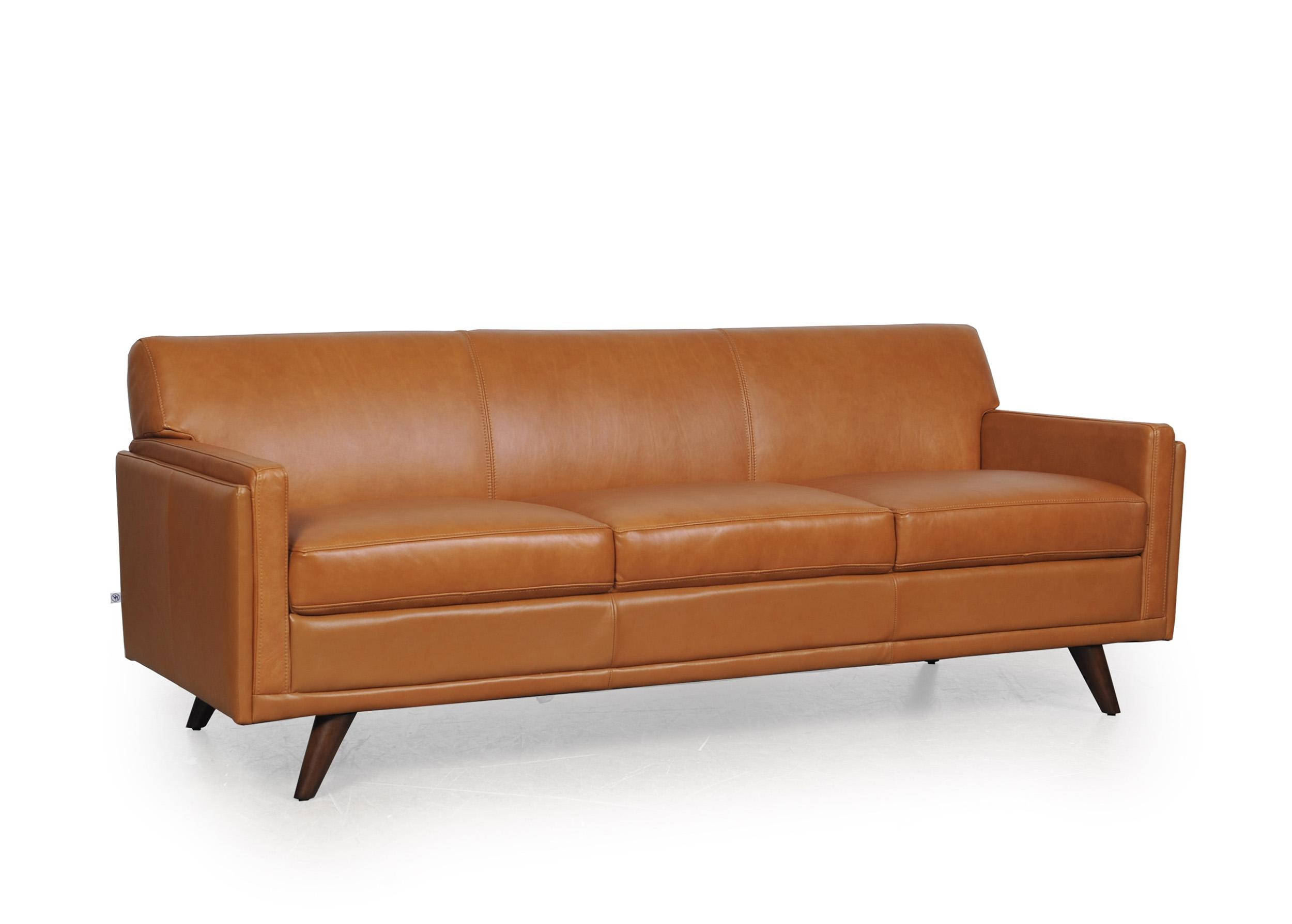 

    
Tan Top Grain Leather Sofa Milo 361 Moroni Mid-Century Contemporary
