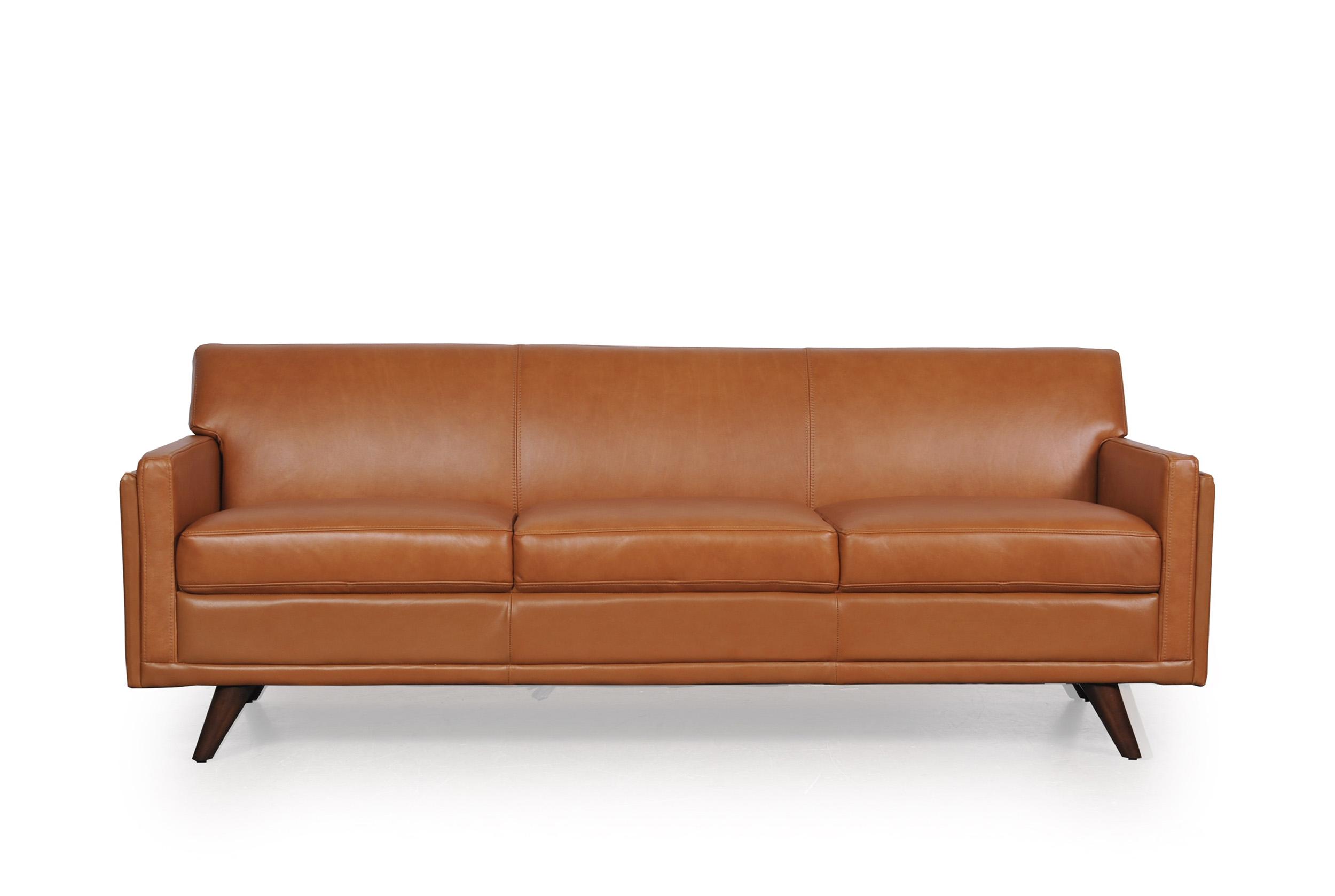 

    
Tan Top Grain Leather Sofa Milo 361 Moroni Mid-Century Contemporary
