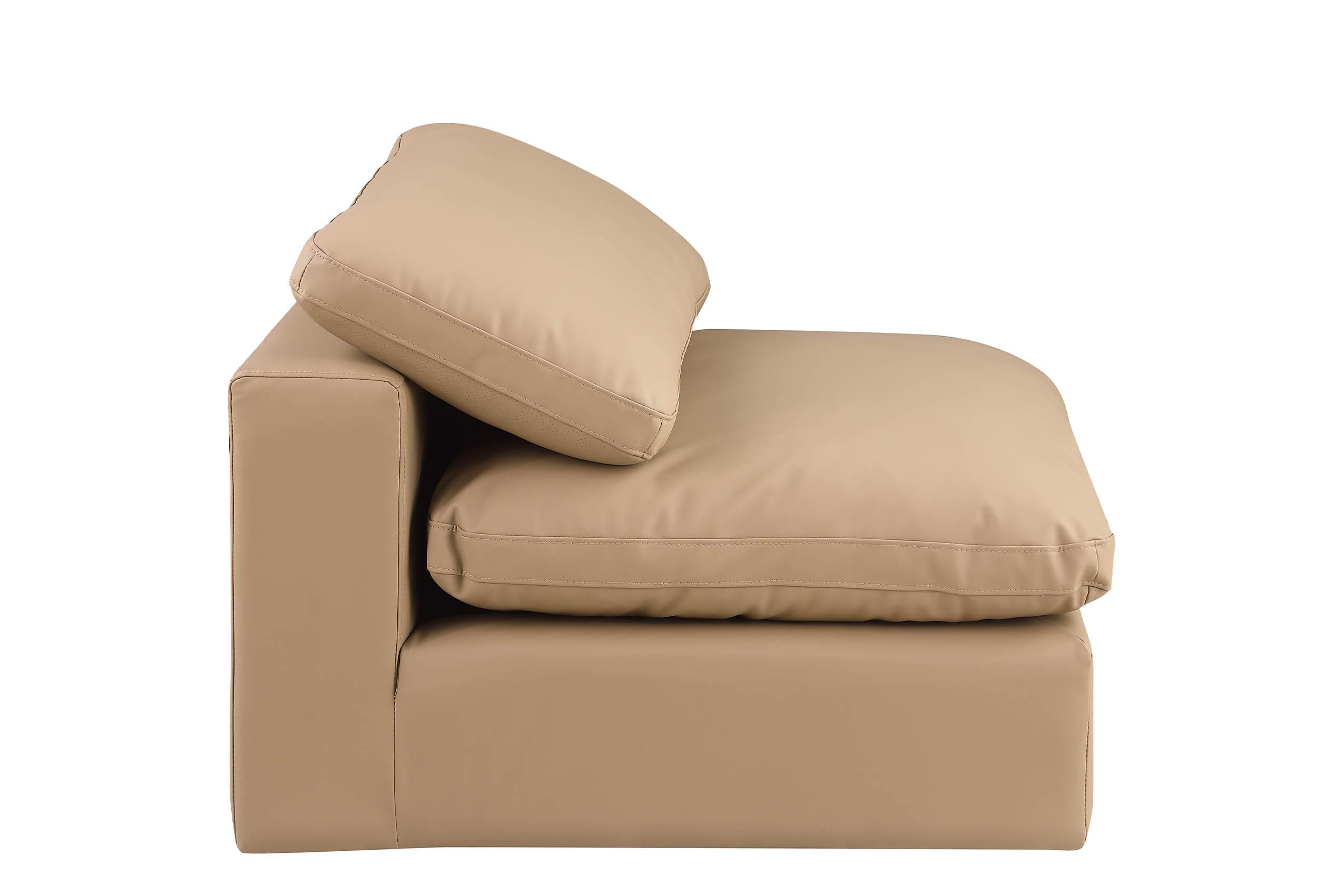 

        
Meridian Furniture 188Tan-Armless Modular Armless Chair Tan Faux Leather 094308284590
