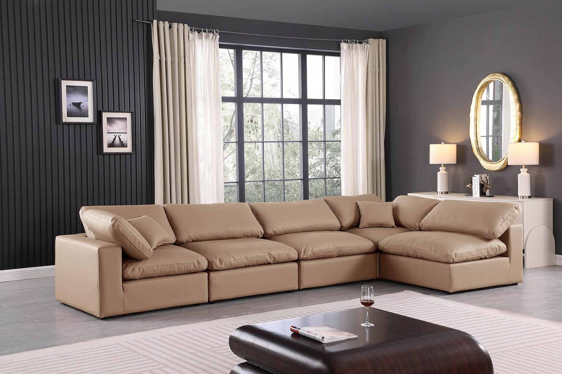 

        
Meridian Furniture 188Tan-Sec5D Modular Sectional Tan Faux Leather 094308288895
