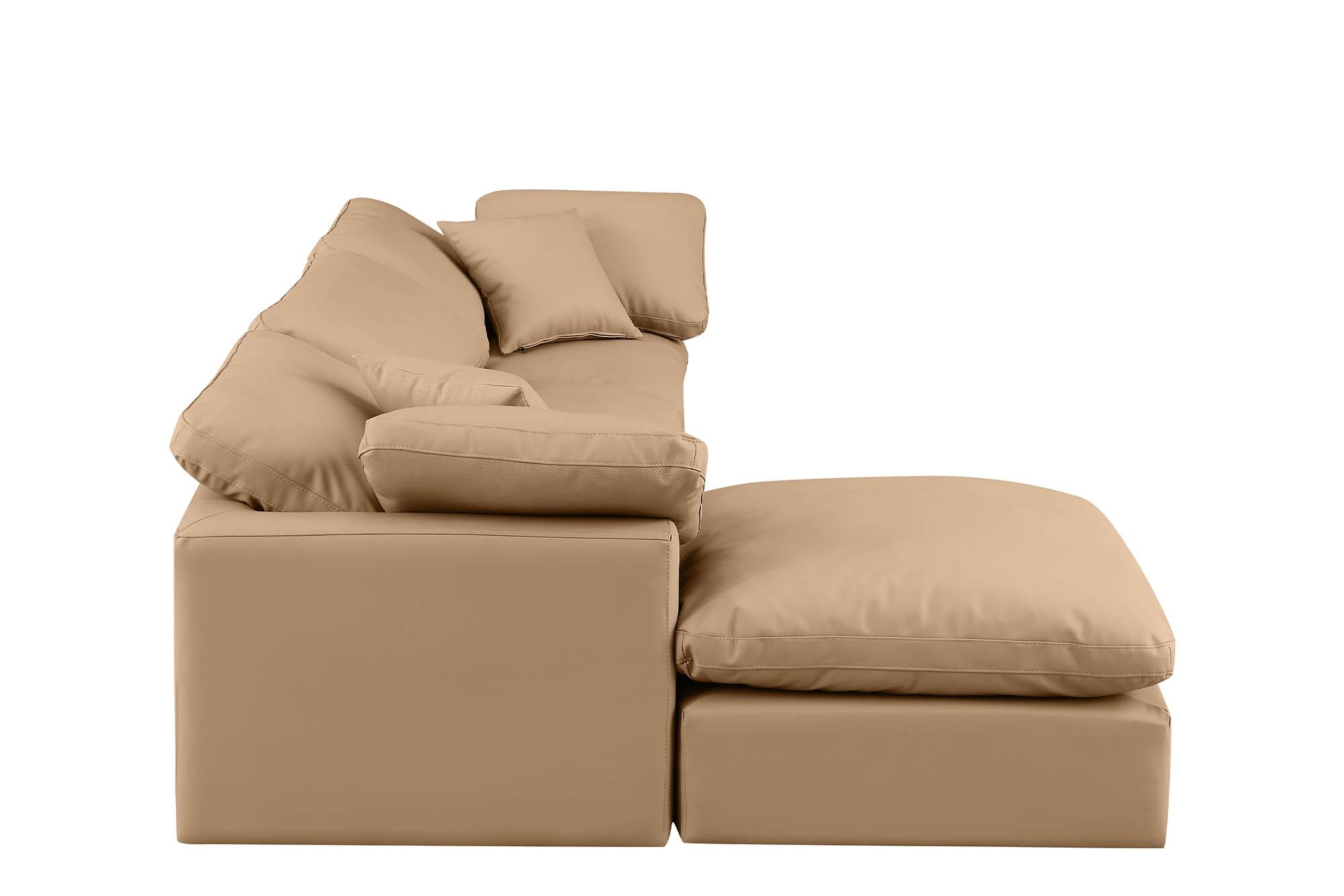 

        
Meridian Furniture INDULGE 146Tan-Sec4A Modular Sectional Sofa Tan Faux Leather 094308315522
