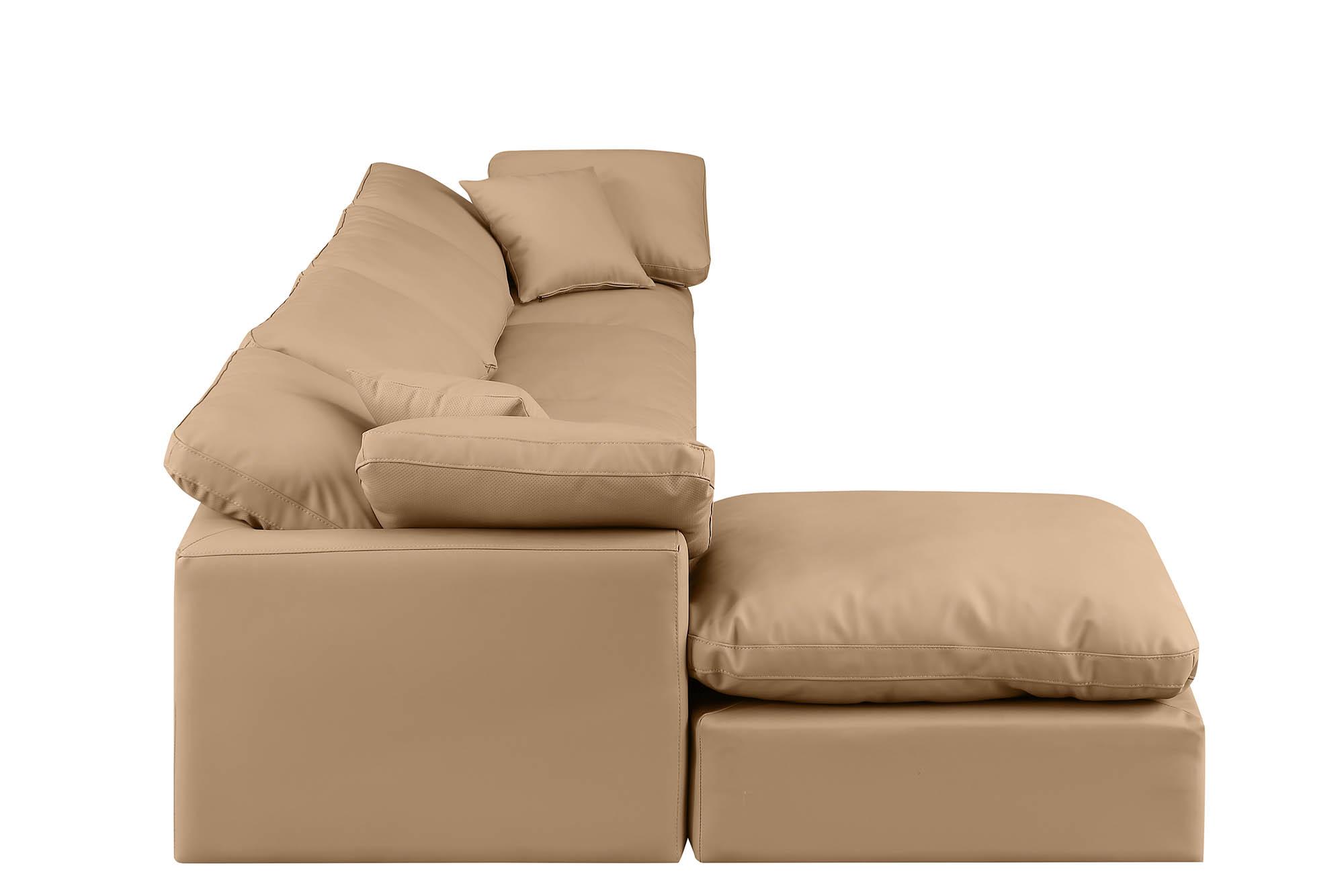 

        
Meridian Furniture INDULGE 146Tan-Sec5A Modular Sectional Sofa Tan Faux Leather 094308315546
