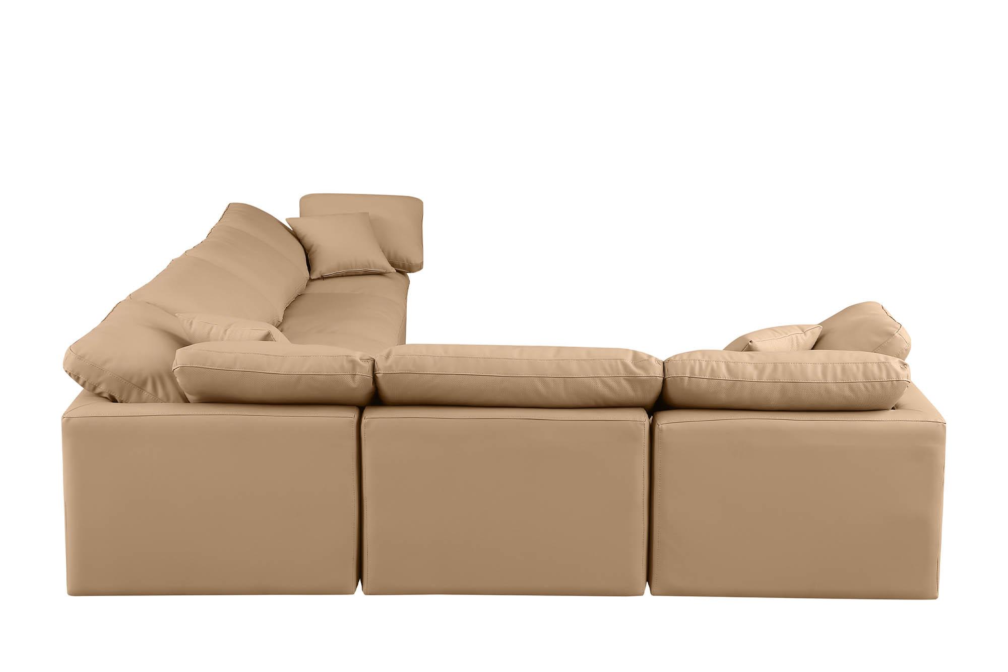 

        
Meridian Furniture INDULGE 146Tan-Sec6A Modular Sectional Sofa Tan Faux Leather 094308315584
