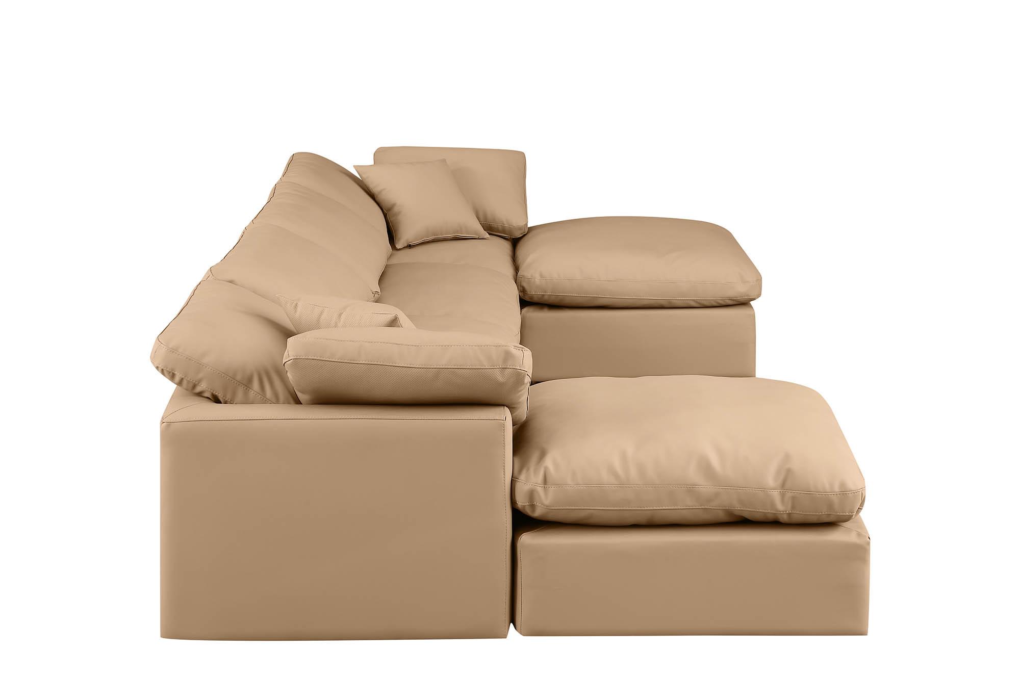 

        
Meridian Furniture INDULGE 146Tan-Sec6B Modular Sectional Sofa Tan Faux Leather 094308315591
