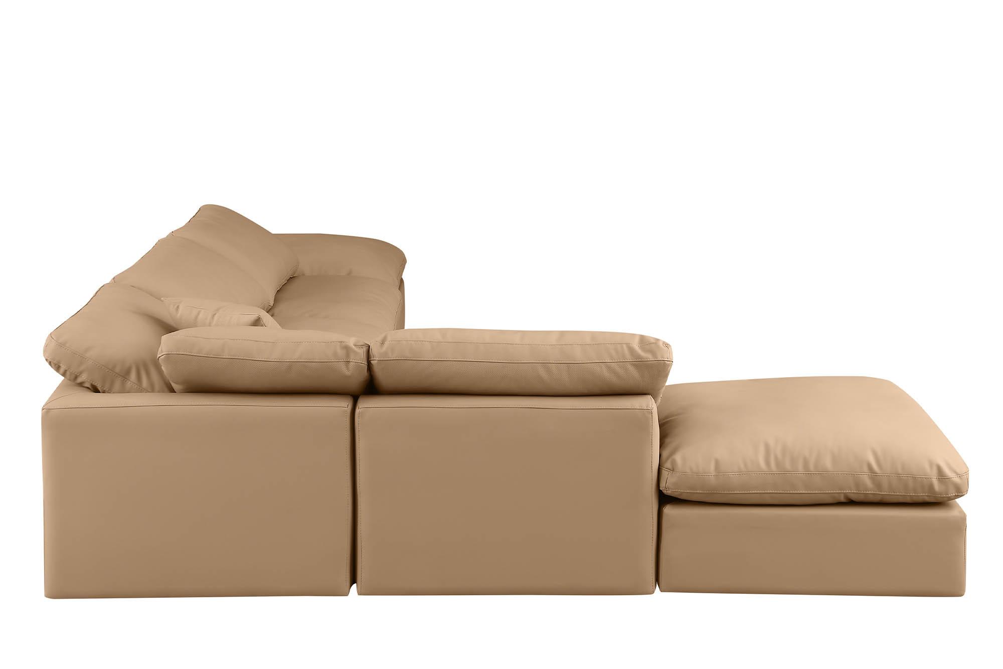 

        
Meridian Furniture INDULGE 146Tan-Sec6E Modular Sectional Sofa Tan Faux Leather 094308321653

