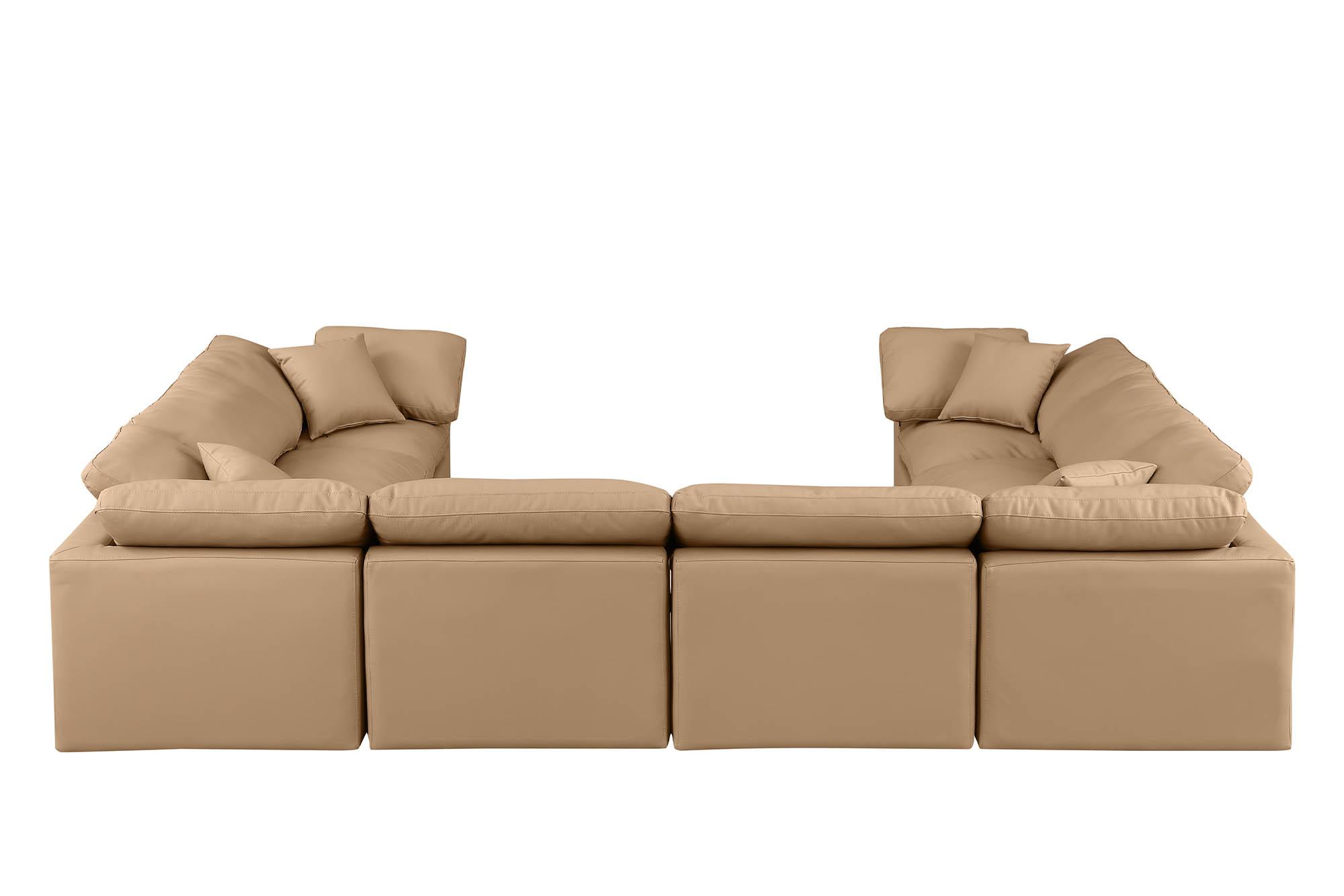 

        
Meridian Furniture INDULGE 146Tan-Sec8A Modular Sectional Sofa Tan Faux Leather 094308315645
