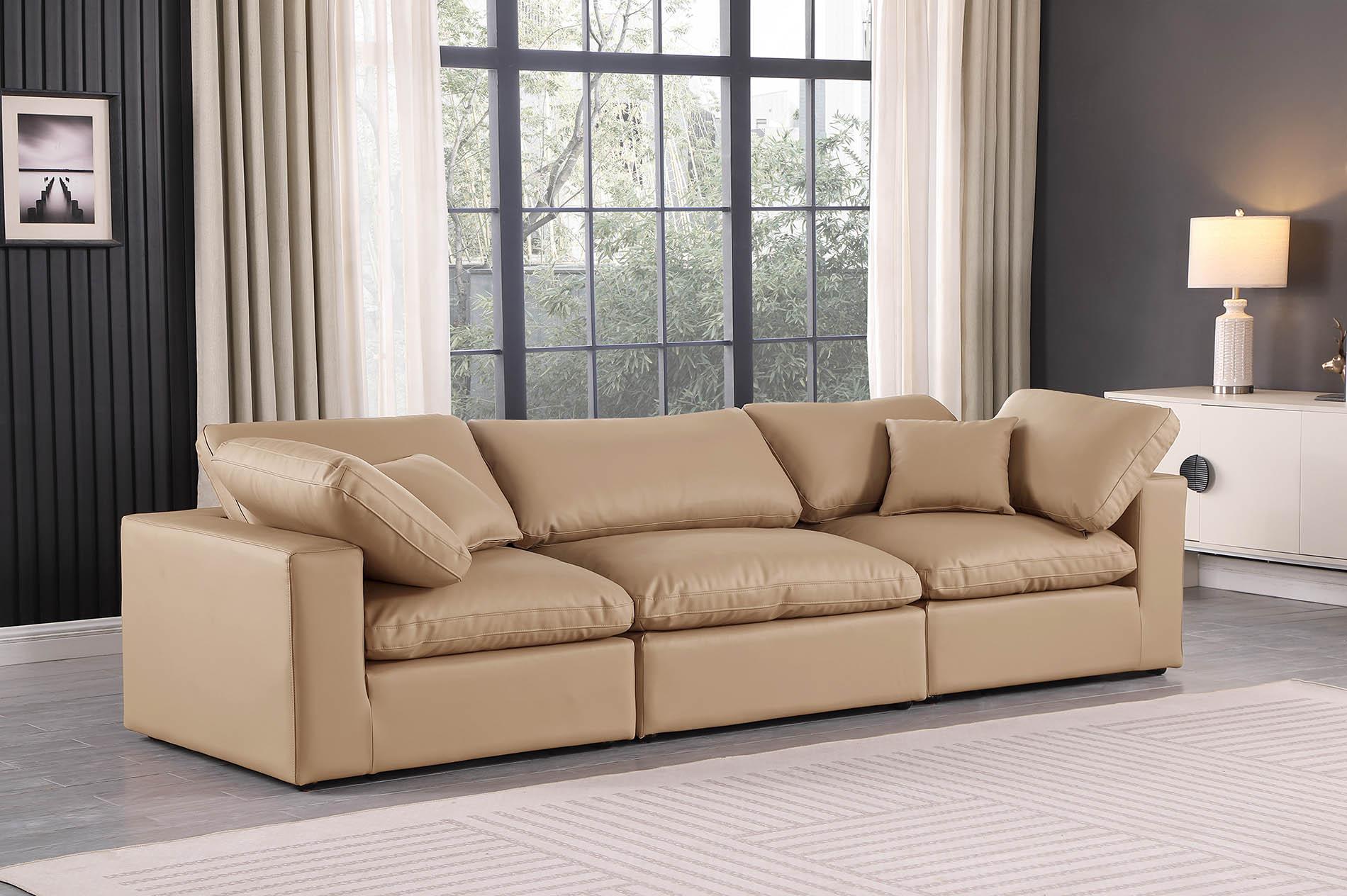 

    
Tan Vegan Leather Modular Sofa COMFY 188Tan-S119 Meridian Contemporary
