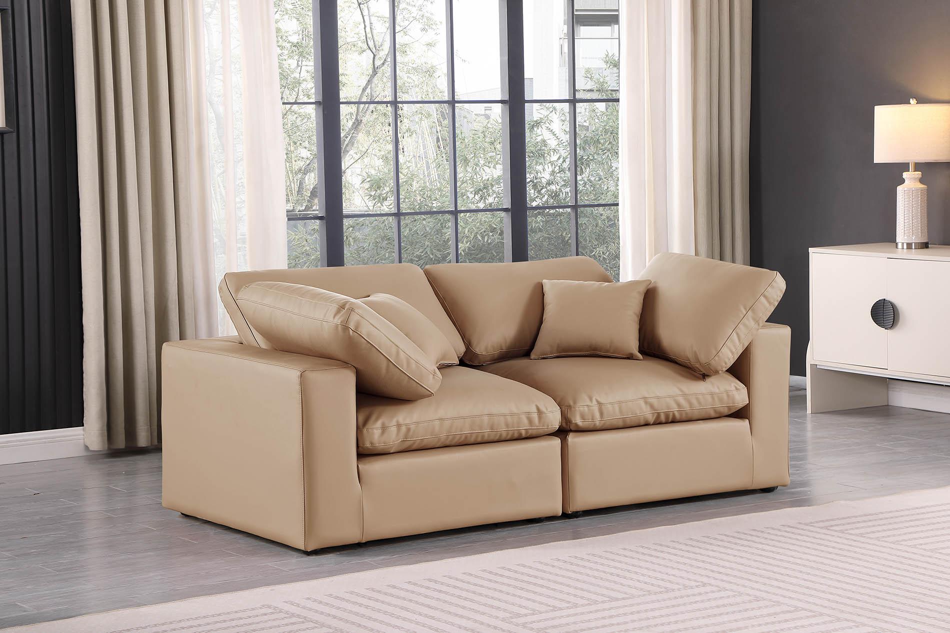 

    
Tan Vegan Leather Modular Sofa COMFY 188Tan-S80 Meridian Contemporary
