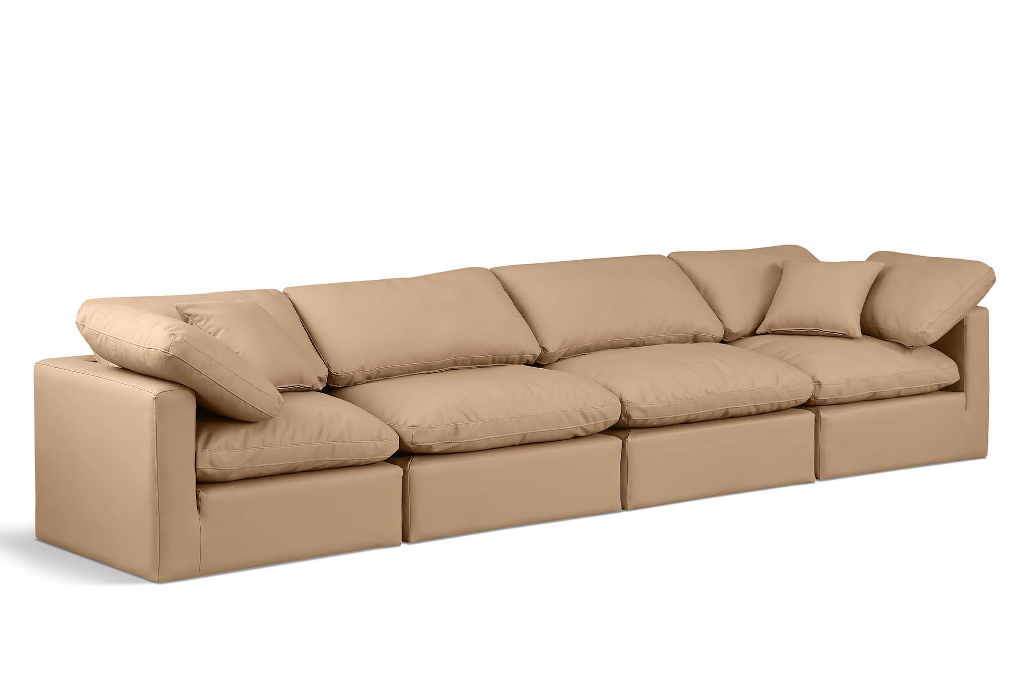 

    
Tan Vegan Leather Modular Sofa INDULGE 146Tan-S140 Meridian Modern
