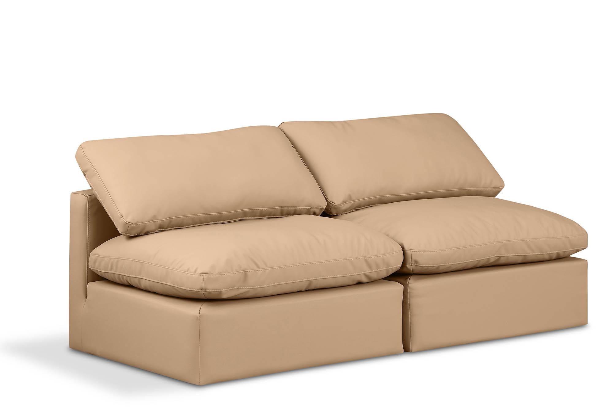 

    
Tan Vegan Leather Modular Sofa INDULGE 146Tan-S2 Meridian Modern
