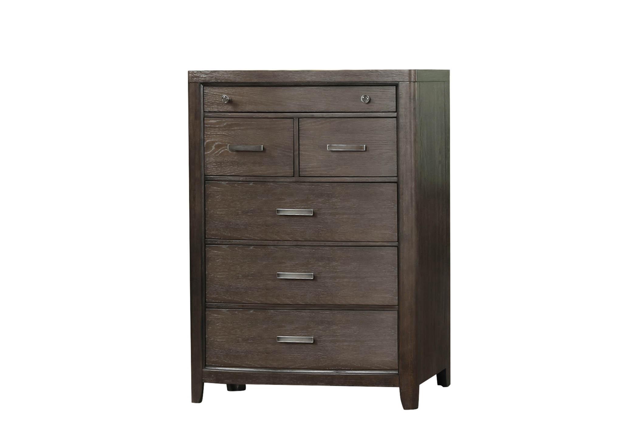 

    
Taupe Brown 6 Drawers Chest FULTON 1720-150 Bernards Modern

