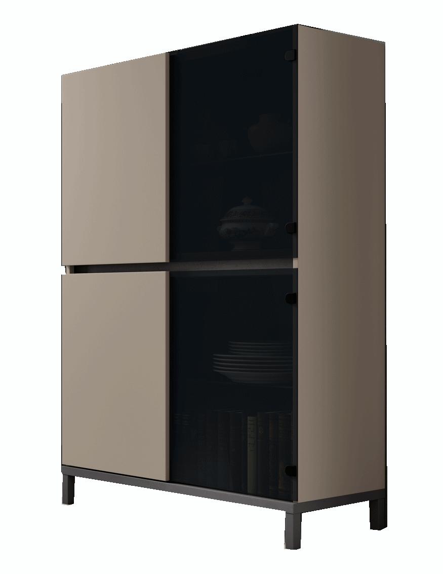

    
Taupe & Charcoal Solid Beach Wood 2 Door China KALI ESF Modern MADE IN ITALY
