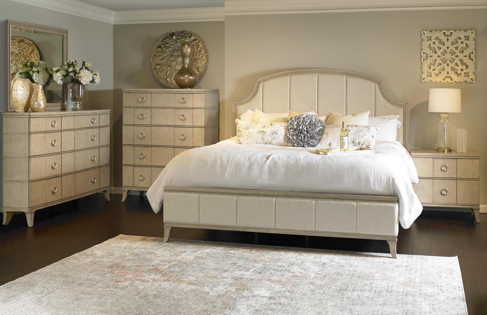 Contemporary, Modern Bedroom Set Verona 320-110-K-5pcs in Beige Fabric