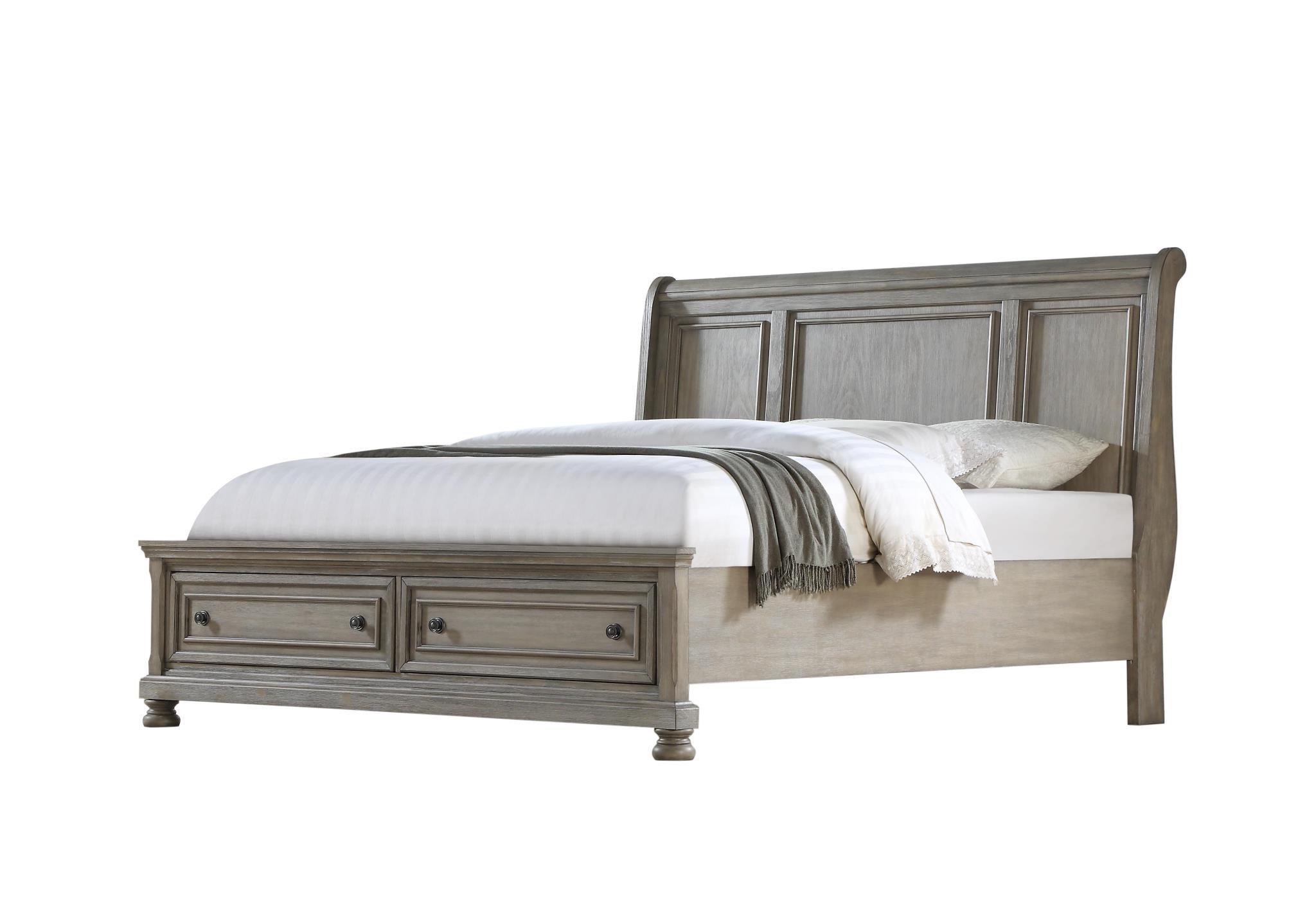 Traditional, Casual Storage Bed PRESCOTT 1070-110 1070-110 in Gray 