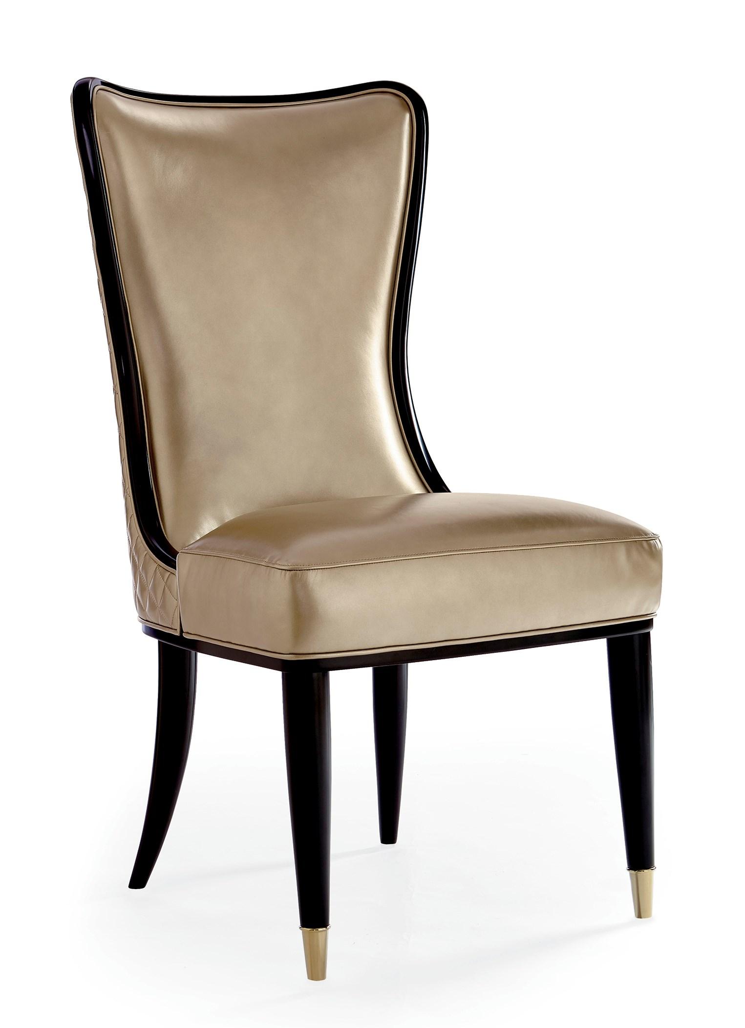 

    
Taupe Leather Softly Winged THE ARISTOCRAT DINING CHAIR Set 2Pcs by Caracole
