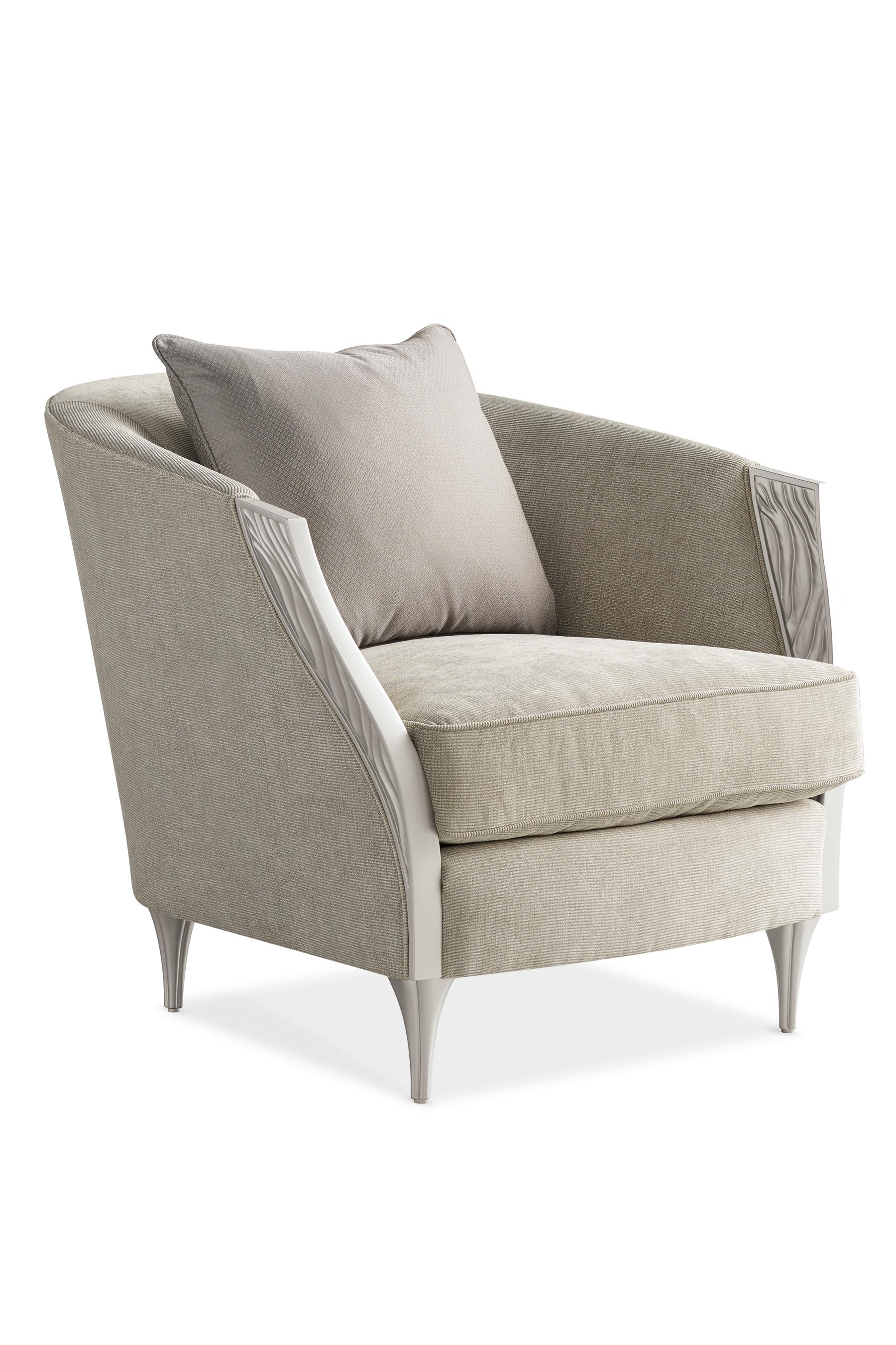 Contemporary Accent Chair CHERYL 9250-004-A in Taupe Fabric