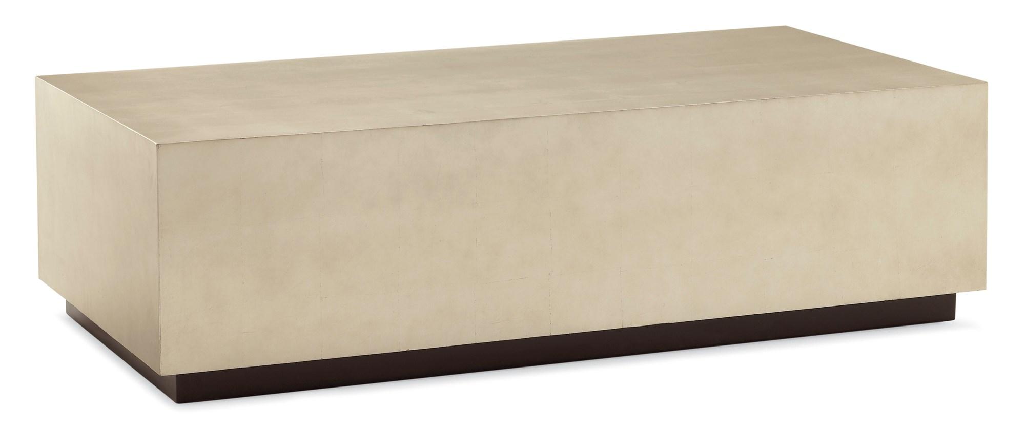 

    
Taupe Silver Leaf Rectangle Coffee Table COCKTAIL COUTURE by Caracole
