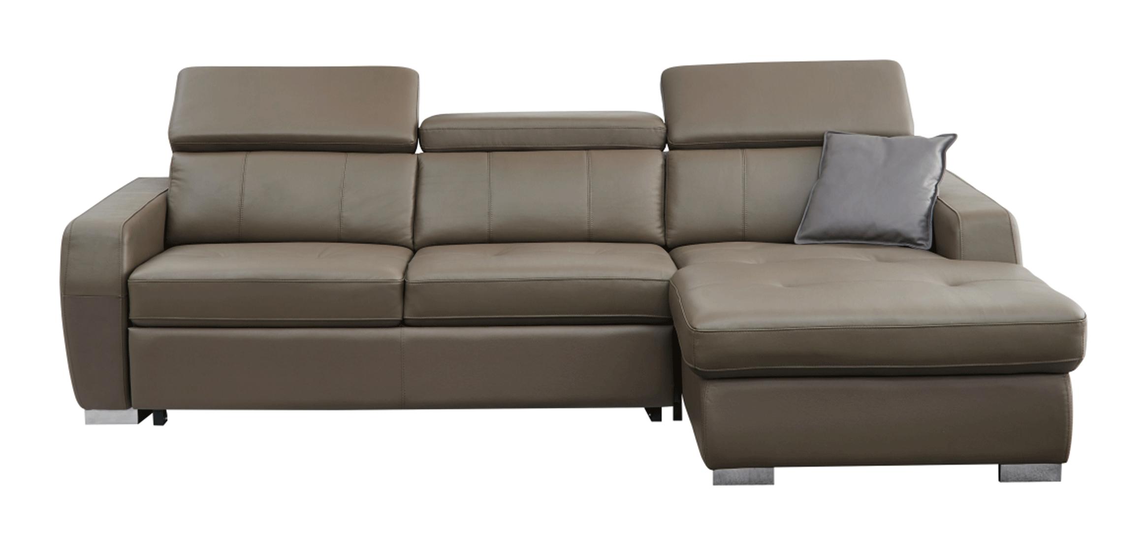 

                    
ESF 1822 Sectional Sofa Bed Taupe Genuine Leather Purchase 
