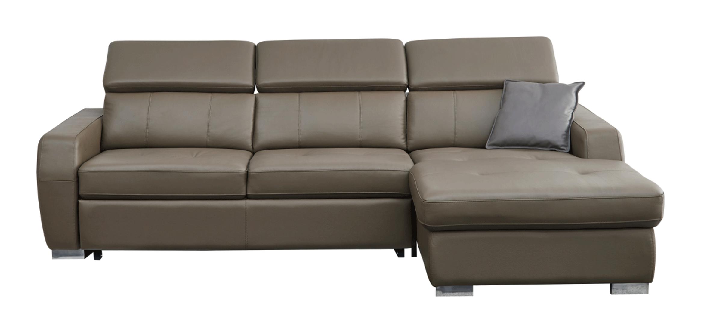 

                    
Buy Taupe Top-grain Leather Sectional Sofa w/Bed Right Contemporary Modern ESF 1822
