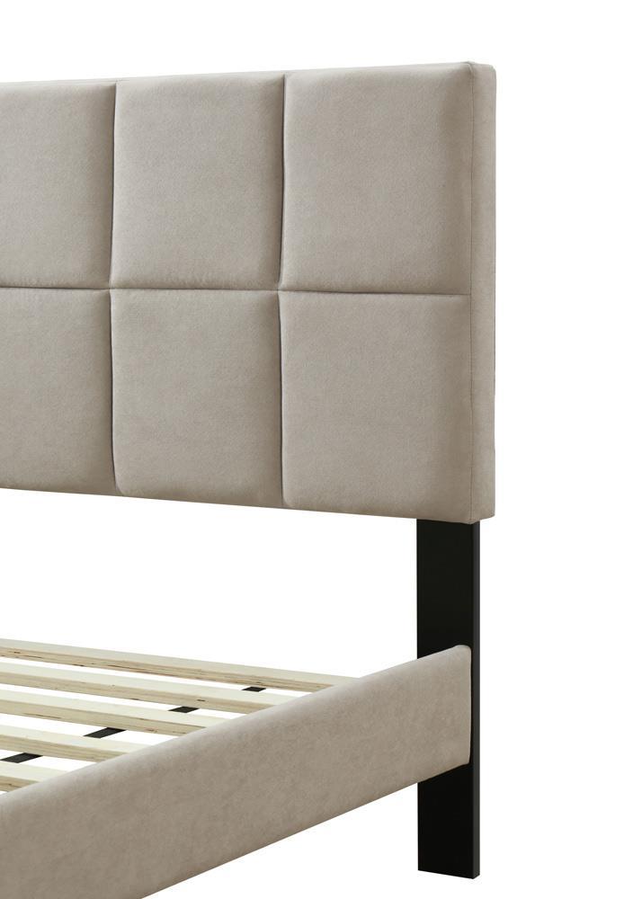 

        
Bernards Furniture EVELYN 1132-104 Panel Bed Taupe Polyester 708939113210
