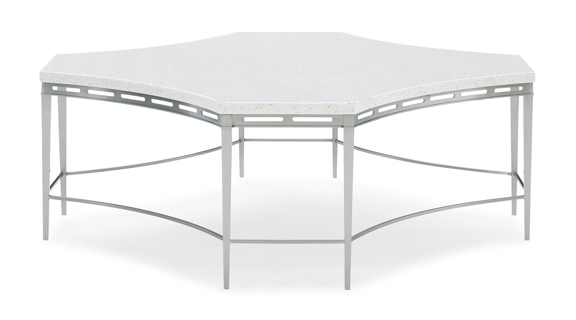 

    
Terrazzo Stone Top & Metal Frame Coffee Table WHAT'S THE SCOOP by Caracole
