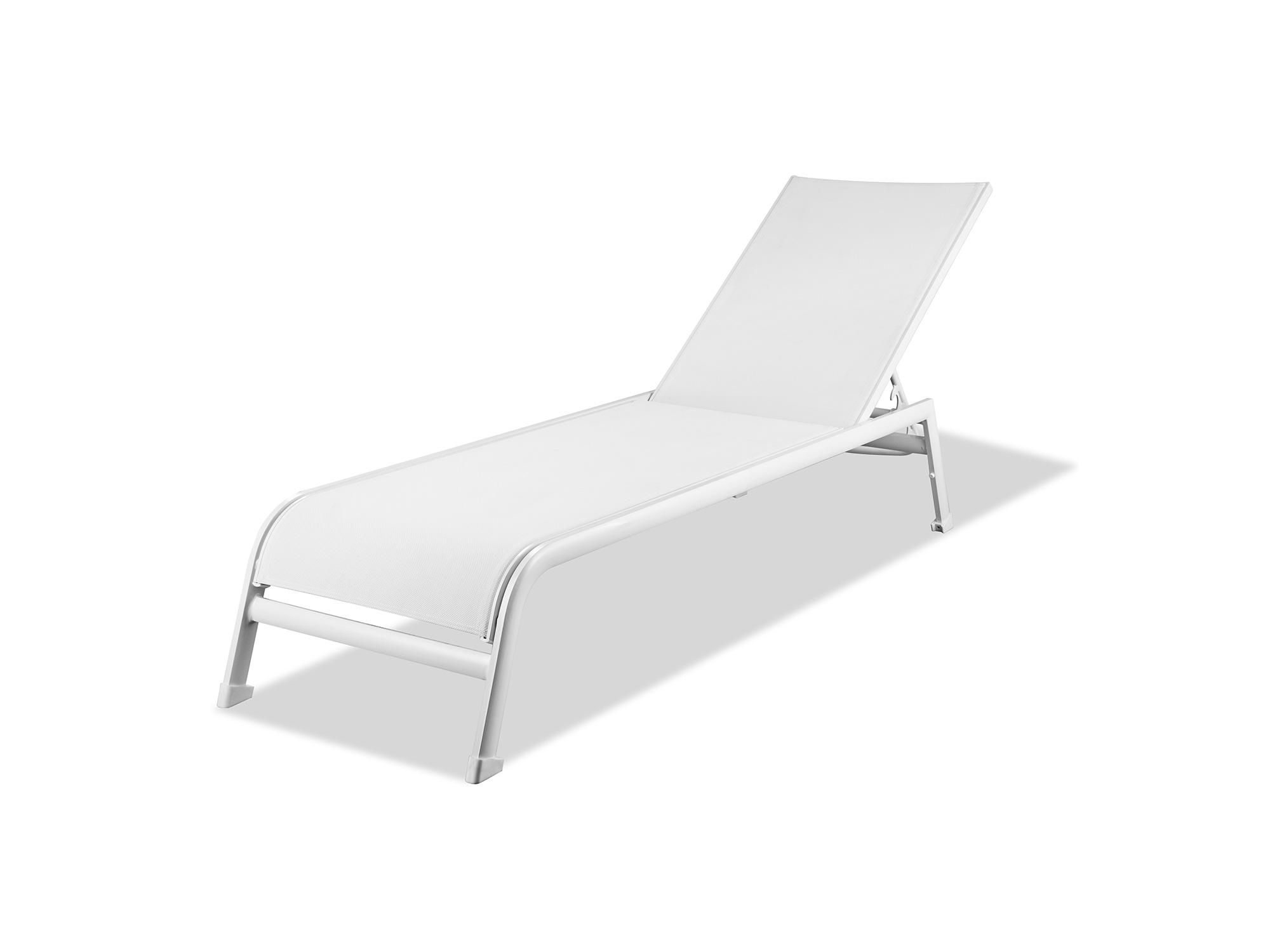Modern Outdoor Chaise CL1568-WHT Sunset CL1568-WHT in White 