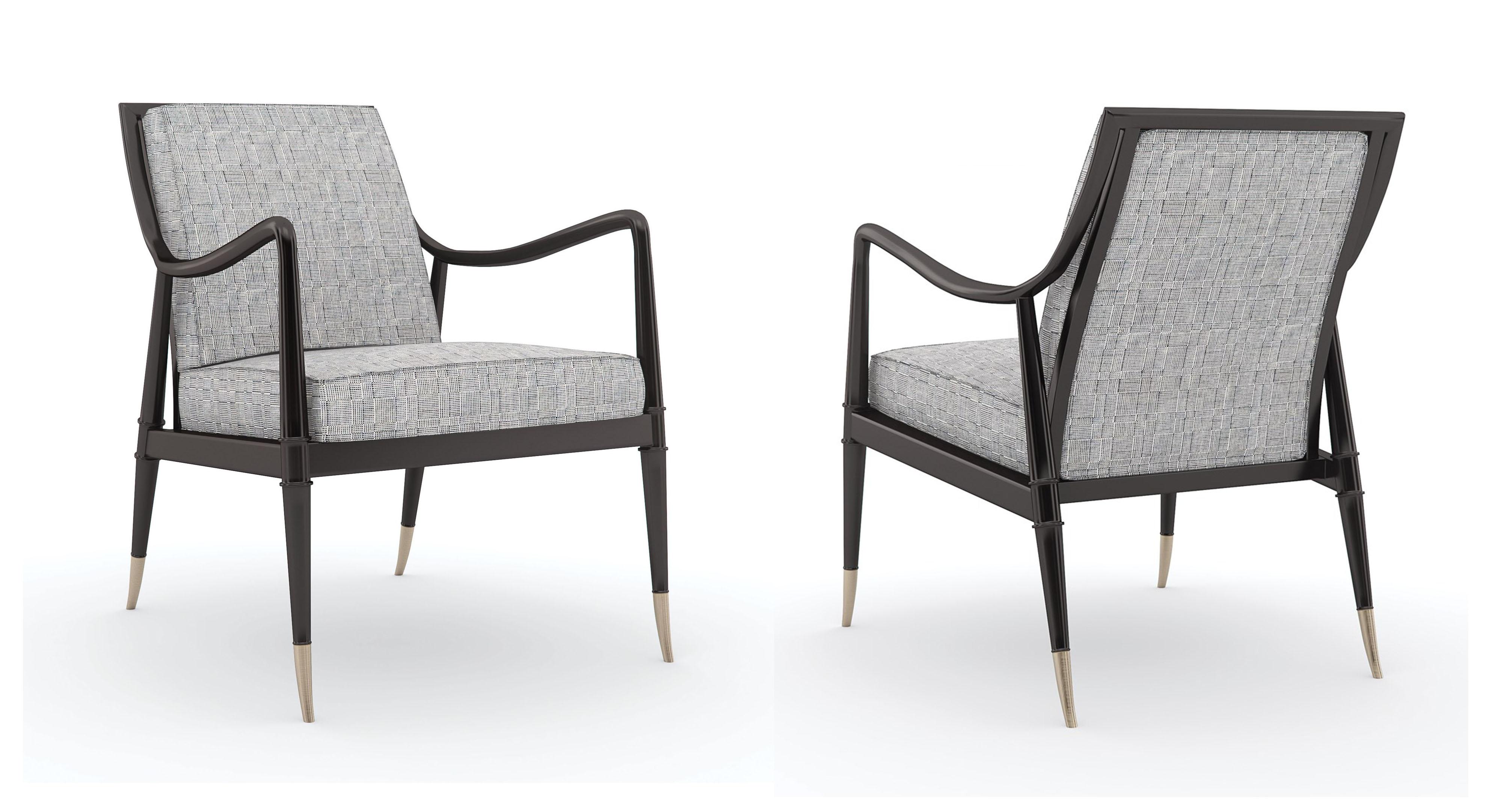 

    
Textural Gray Tones Fabric Accent Chairs Set 2Pcs WELL APPOINTED by Caracole
