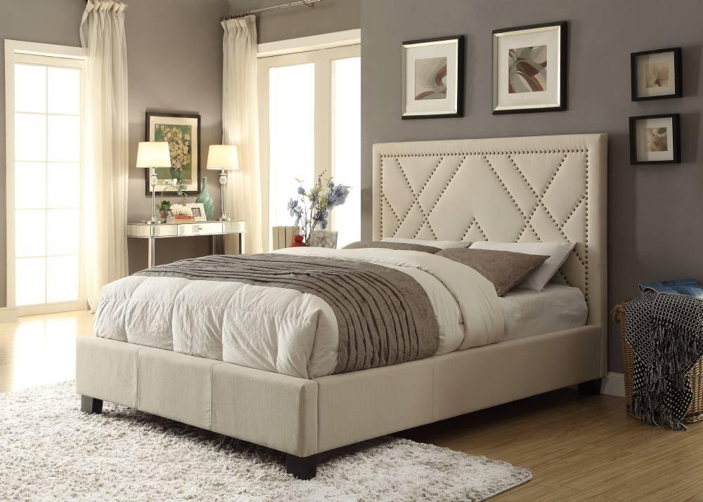 

    
Textural Neutral Linen Fabric Platform CAL King Bed VIENNE by Modus Furniture
