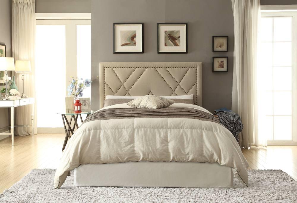 

    
Textural Neutral Linen Fabric Platform Full Bed VIENNE by Modus Furniture
