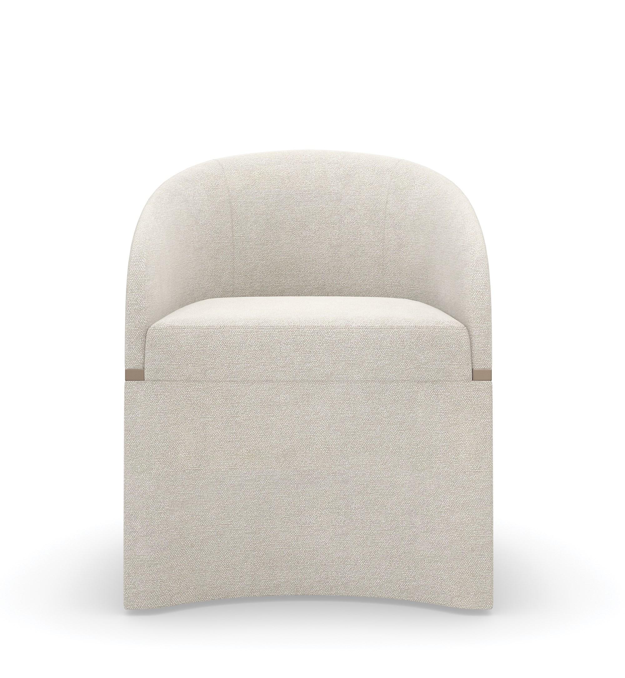 

    
Textured Ivory Woven Fabric Accent Chair DUNE by Caracole
