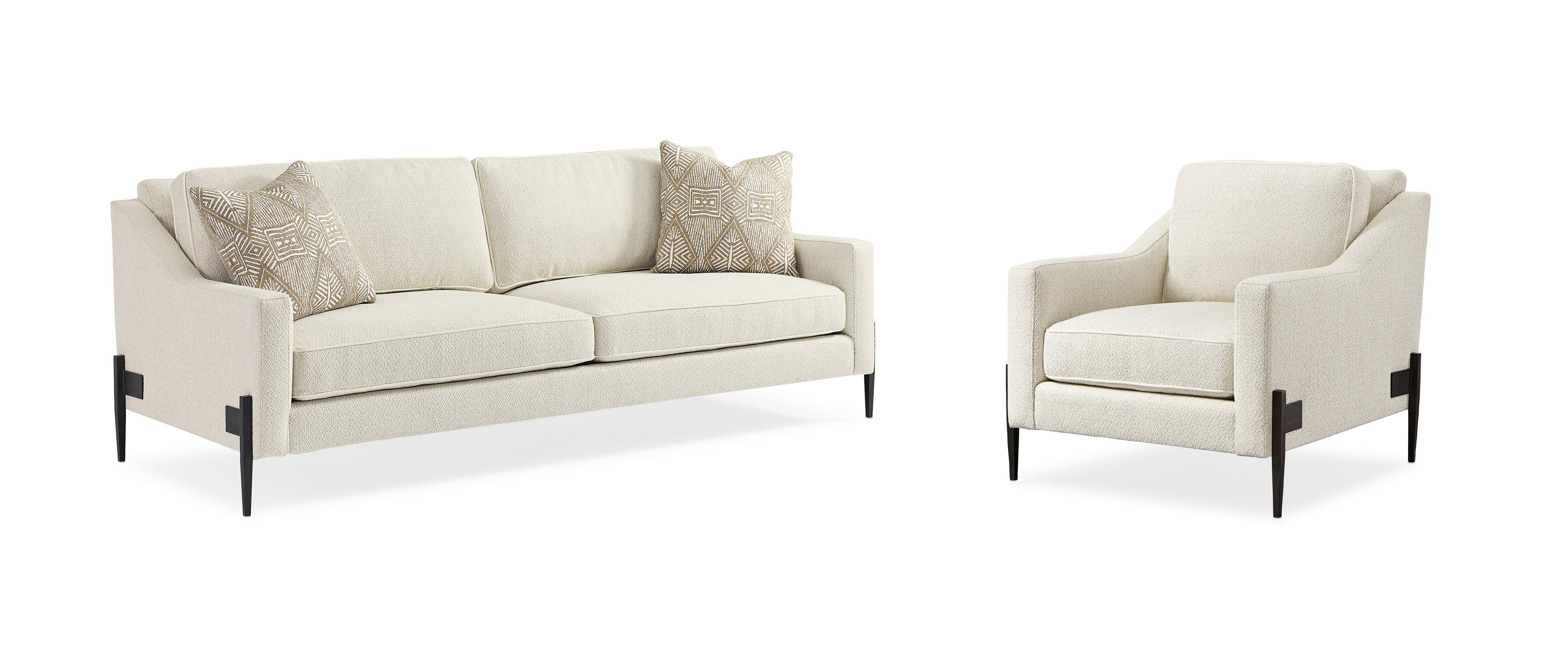 Modern Sofa and Chair REMIX SOFA M110-019-211-A-Set-2 in Cream Fabric
