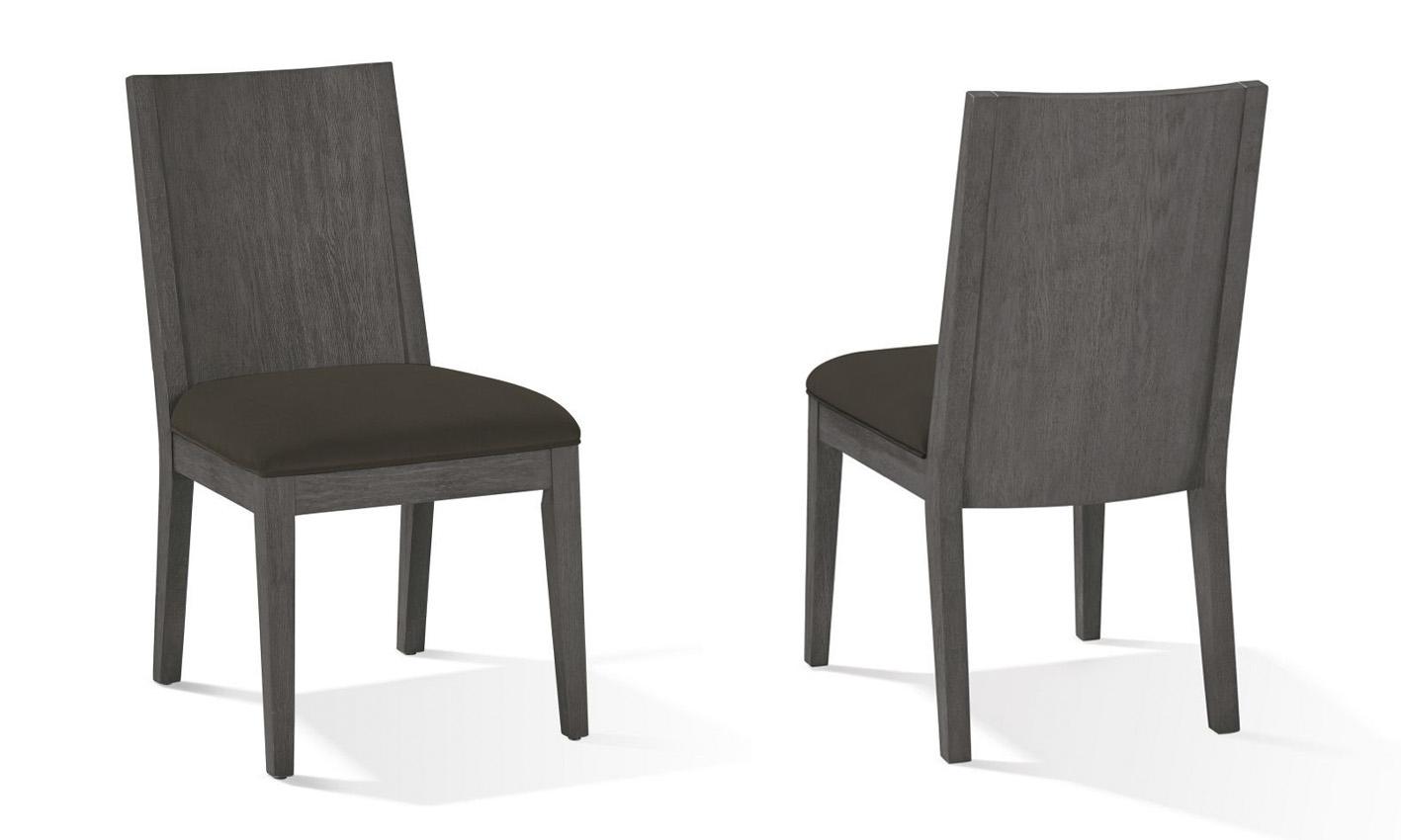 

    
Thunder Grey Finish Modern Dining Chair Set 2Pcs PLATA by Modus Furniture

