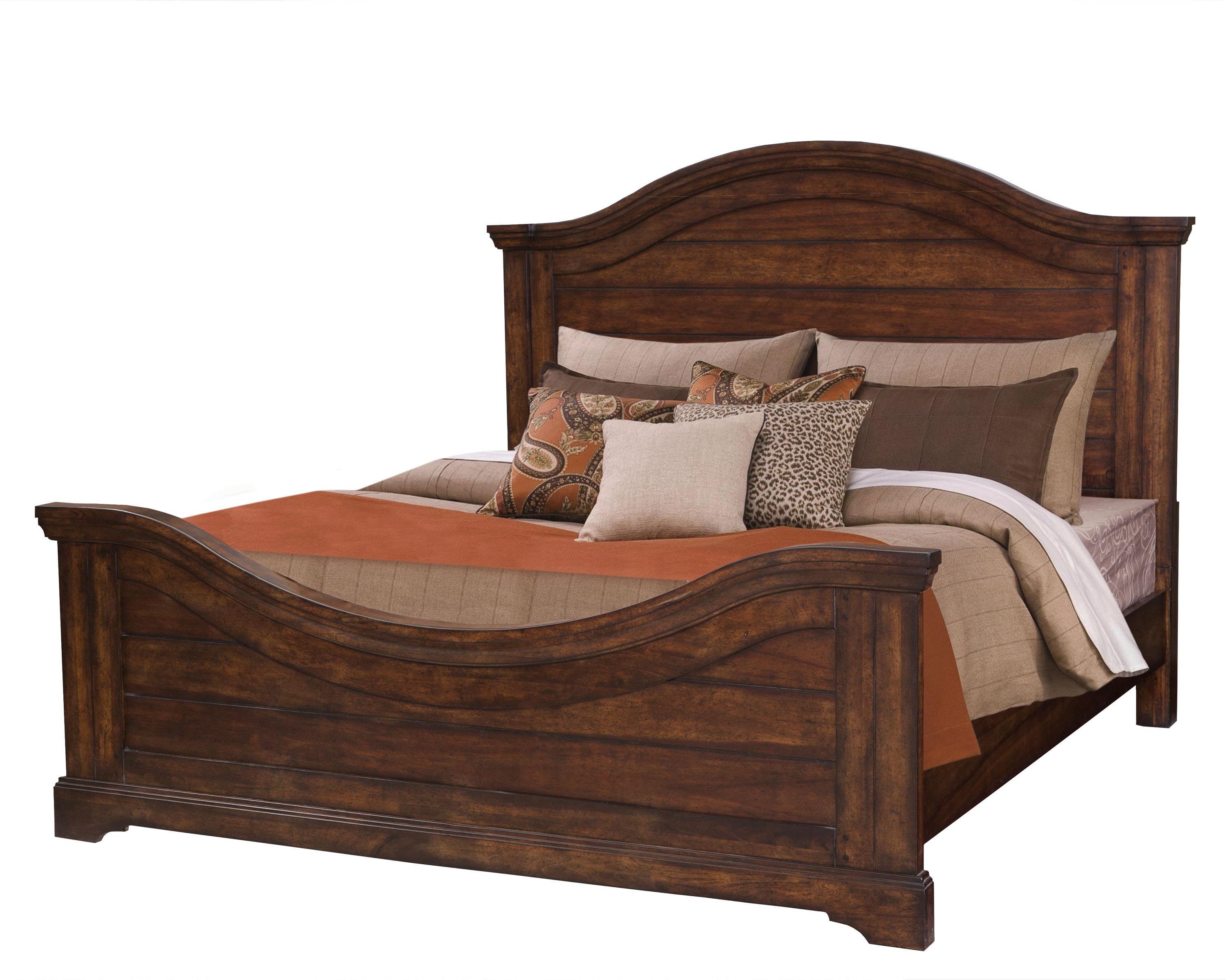 Classic, Traditional Panel Bed 7800 STONEBROOK 7800-66PAN in Tobacco 