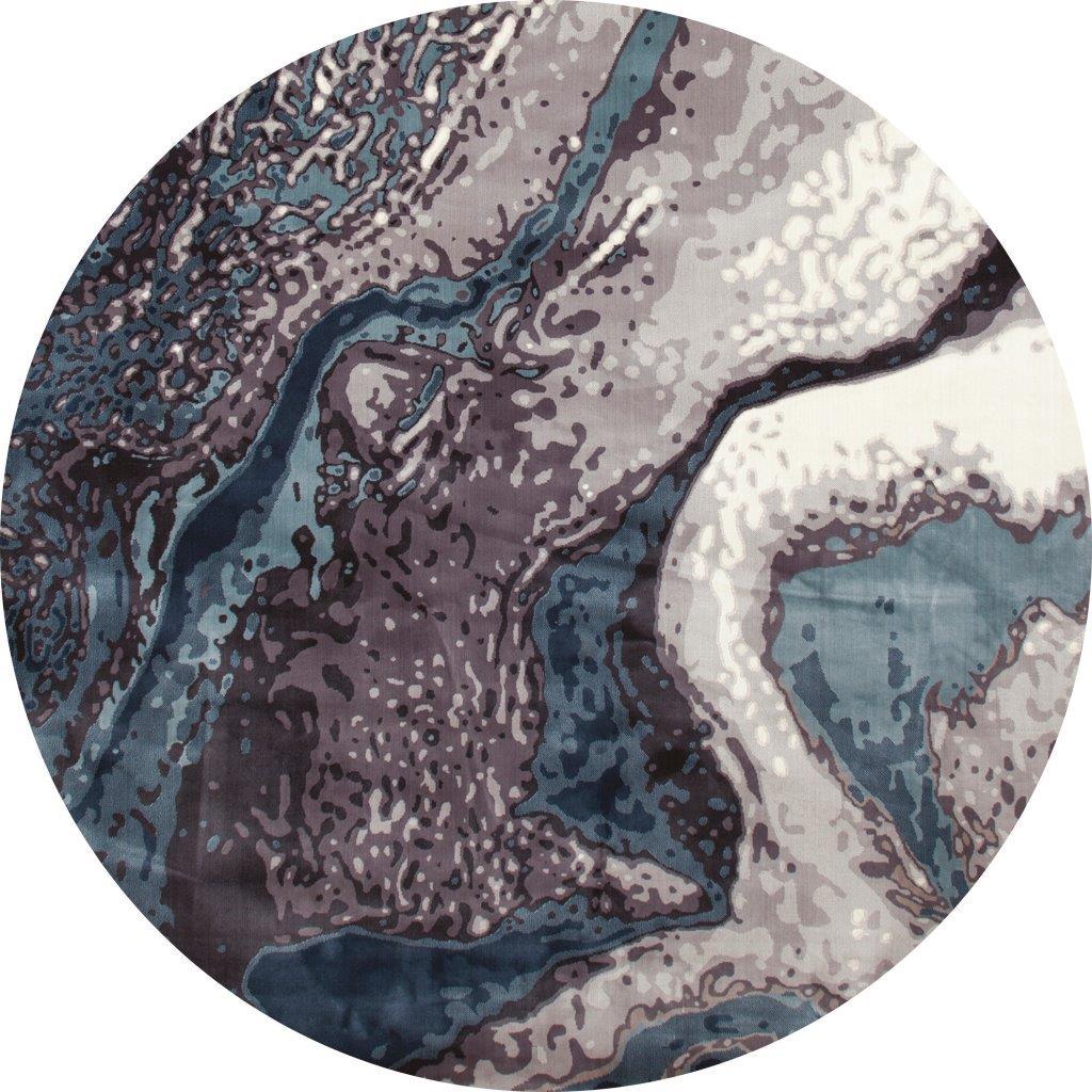 

    
Toledo Geode Aqua 5 ft. 3 in. Round Area Rug by Art Carpet
