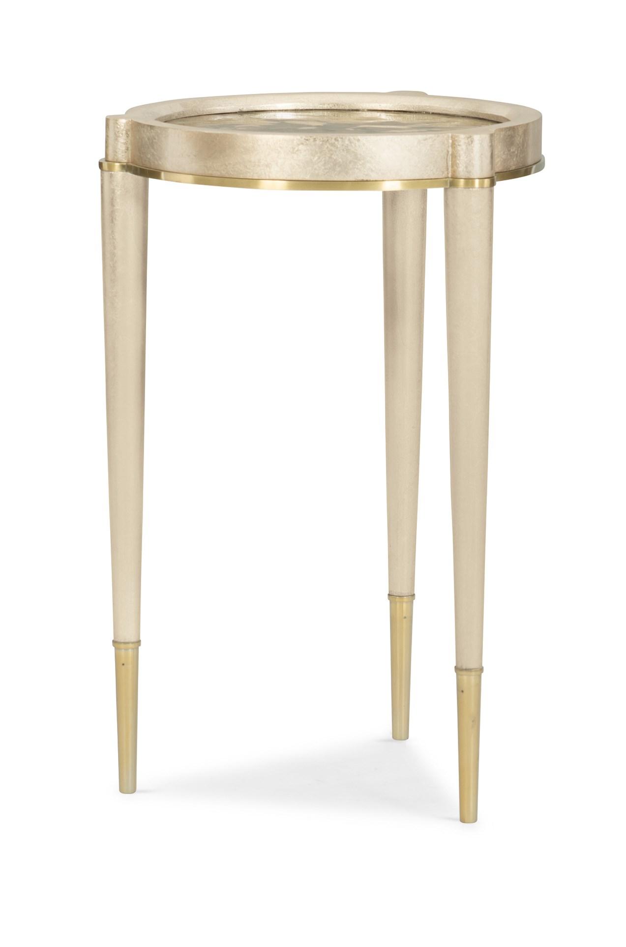 Contemporary End Table SKINNY DIP CLA-018-422 in Metallic, Gold 