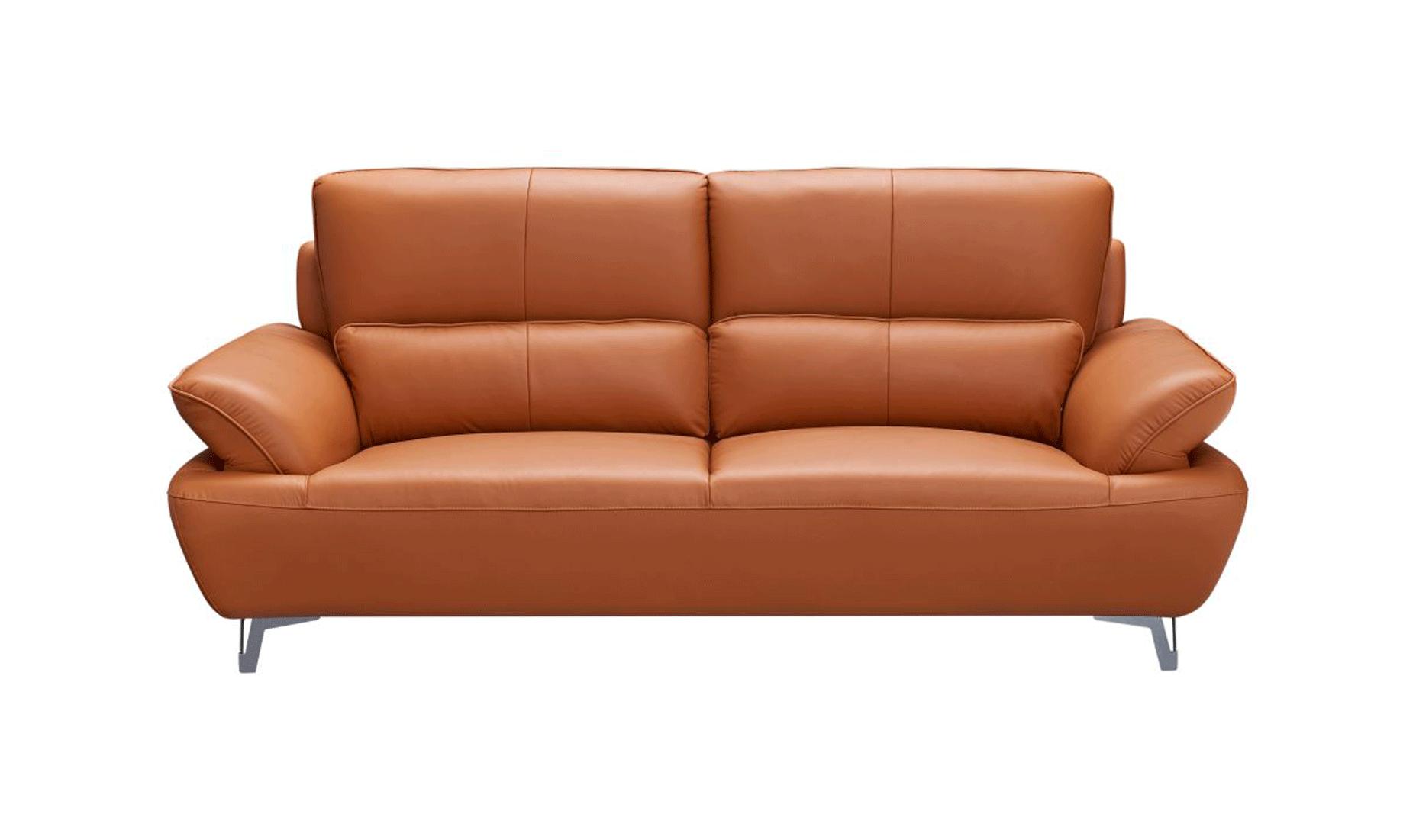 

    
Orange Top-grain Leather Sofa Contemporary ESF 1810
