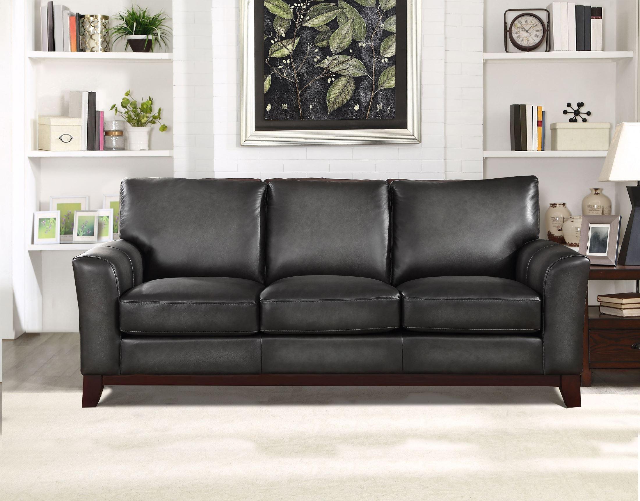 

    
Top Grain Leather Grey Sofa Set 2Pcs Haro HYDELINE® Traditional
