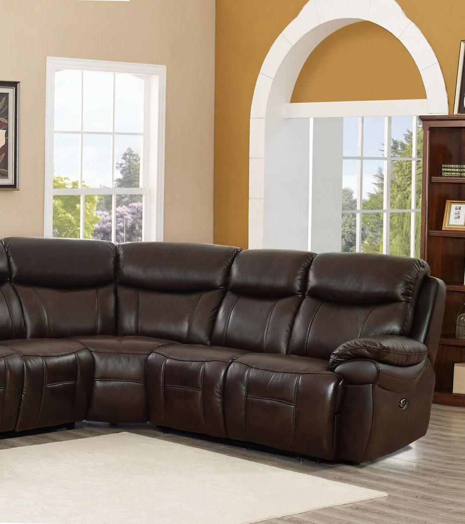 Top Grain Leather Power Reclining Sectional Sofa Hydeline Fraser Amax Leather Buy Online On Ny 