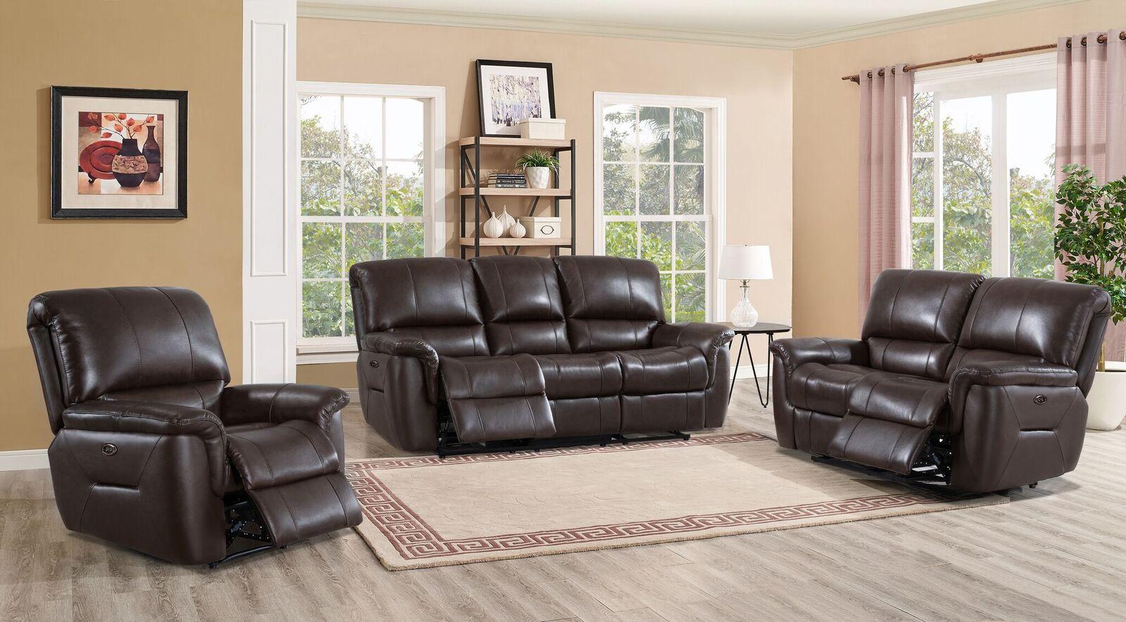 Top Grain Leather Power Reclining Sectional Sofa Bidwell HYDELINE ...
