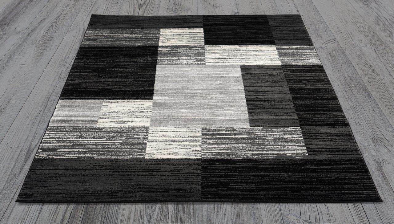 

    
Tortola Black and Gray Checker Board Area Rug 5x8 by Art Carpet
