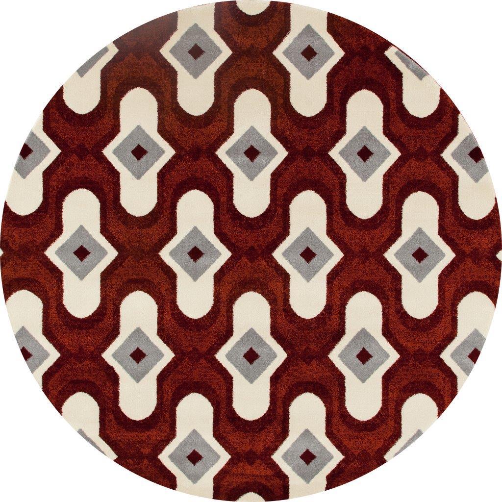 

    
Tracy Protector Red 5 ft. 3 in. Round Area Rug by Art Carpet
