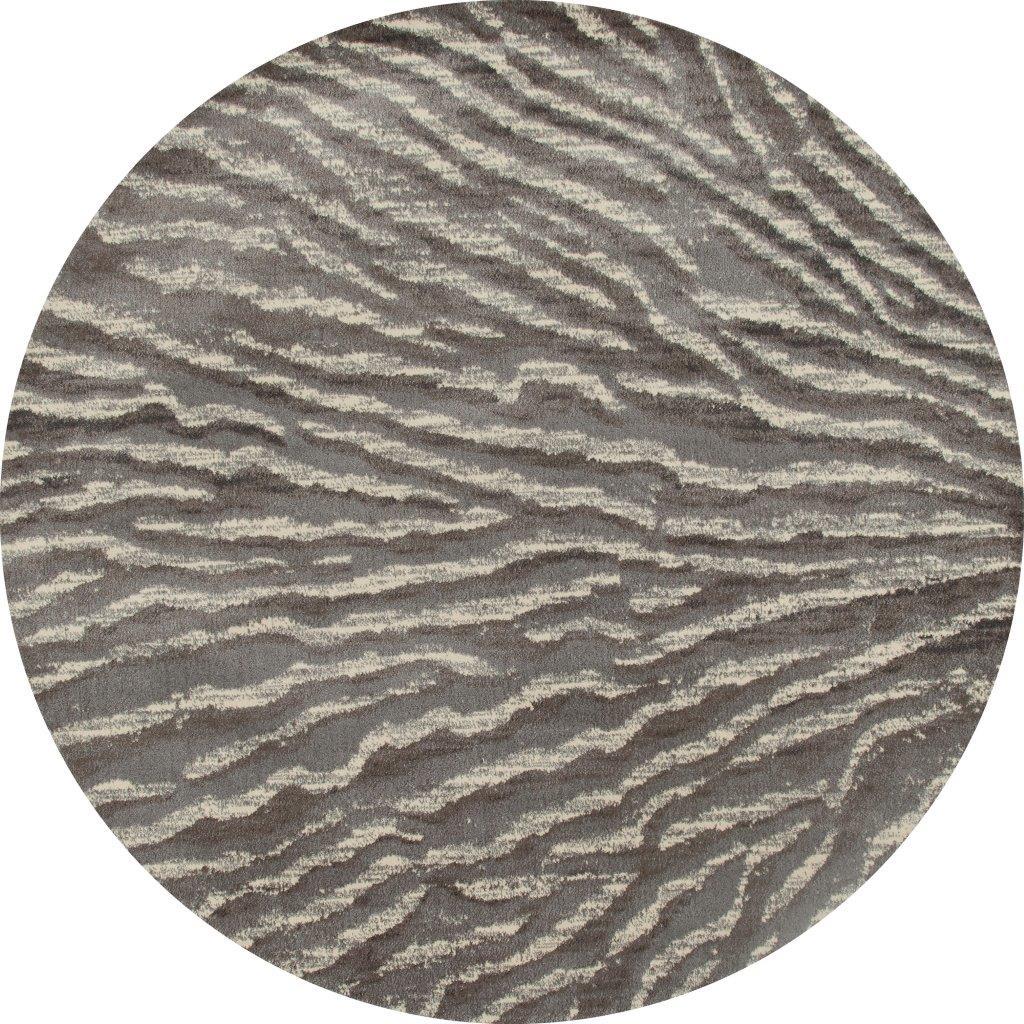 

    
Tracy Ripple Gray 5 ft. 3 in. Round Area Rug by Art Carpet
