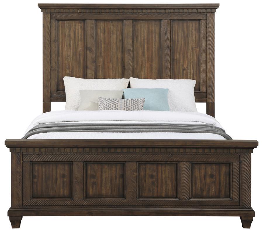 

    
Traditional Acacia Brown Solid Wood CAL Bed Coaster 222711KW Bennington
