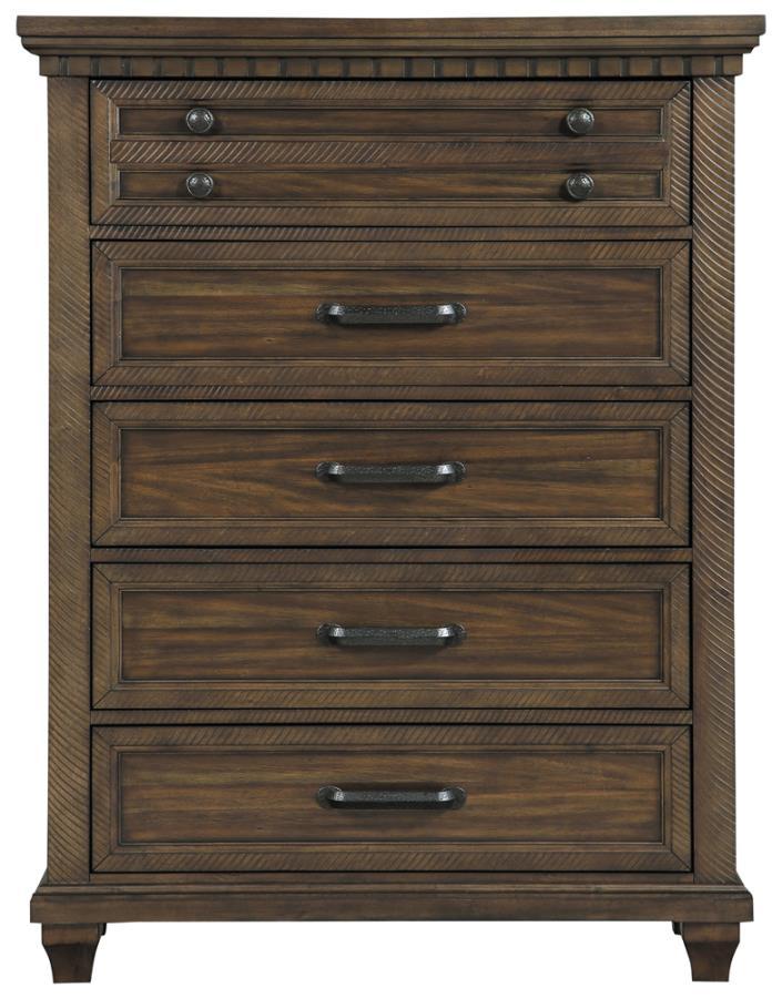 

    
Traditional Acacia Brown Solid Wood Chest Coaster 222715 Bennington
