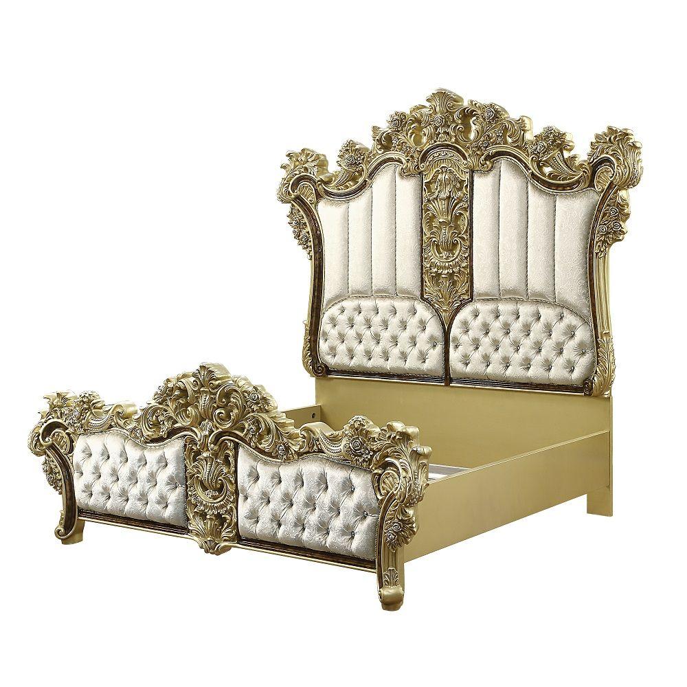 

        
Acme Furniture Desiderius King Panel Bed BD20001EK Panel Bed Gold/Brown Fabric 62151594989889
