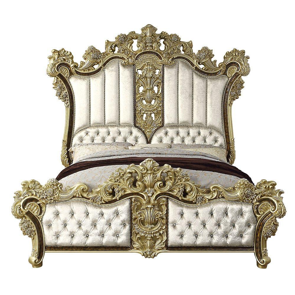 

    
Acme Furniture Desiderius King Panel Bedroom Set 5PCS BD20001EK-5PCS Panel Bedroom Set Gold/Brown BD20001EK-5PCS

