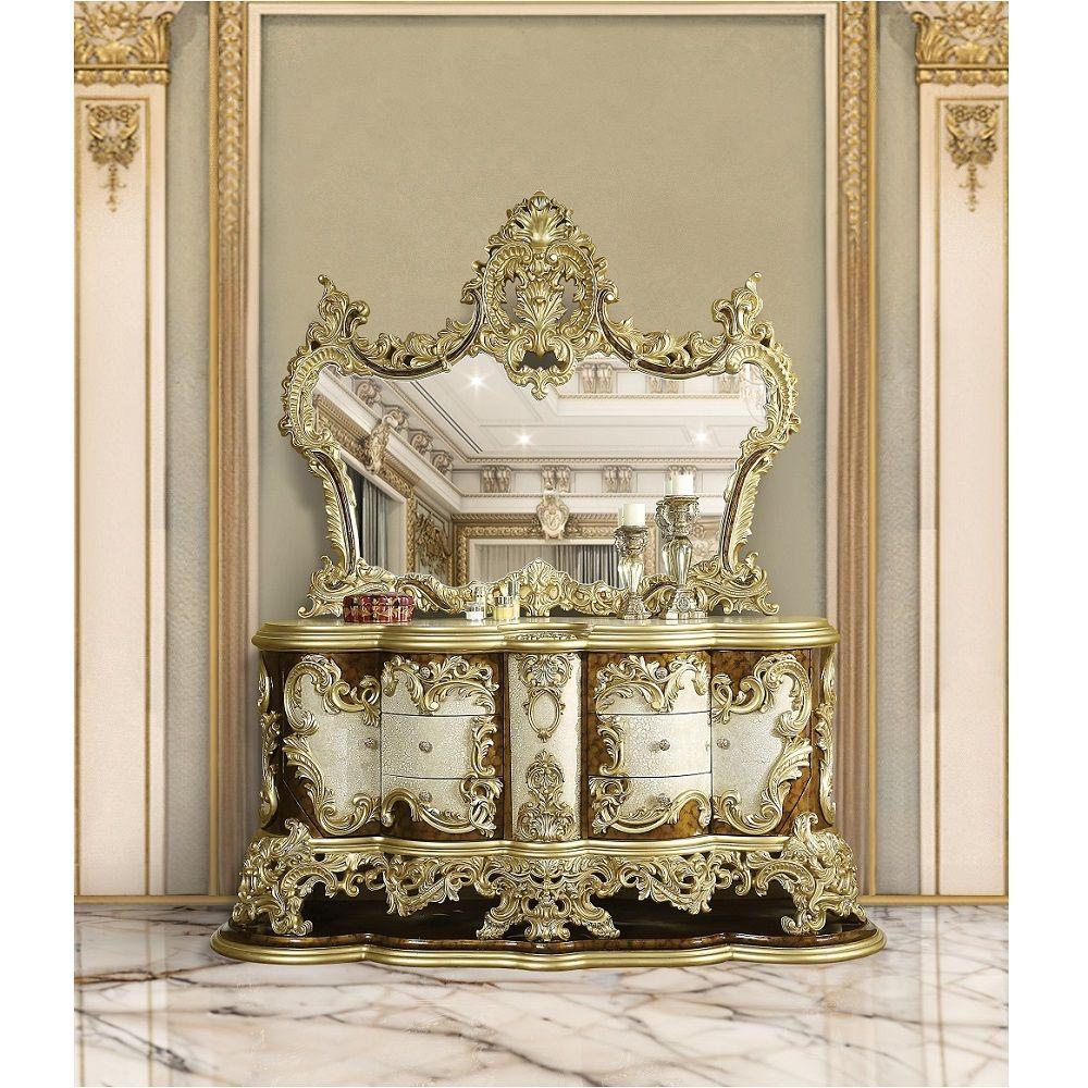 

                    
Acme Furniture Desiderius King Panel Bedroom Set 6PCS BD20001EK-6PCS Panel Bedroom Set Gold/Brown Fabric Purchase 
