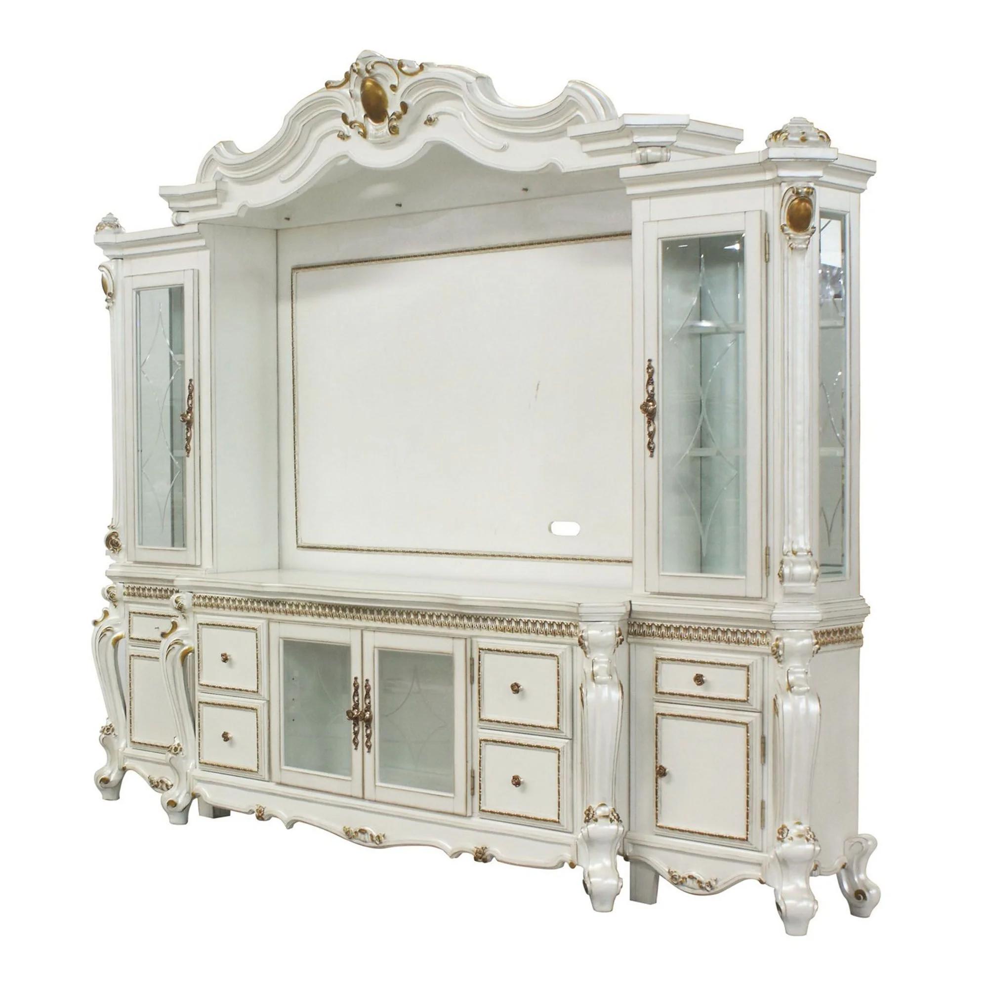 Classic, Traditional,  Vintage Entertainment Center Picardy 91815 in Pearl 