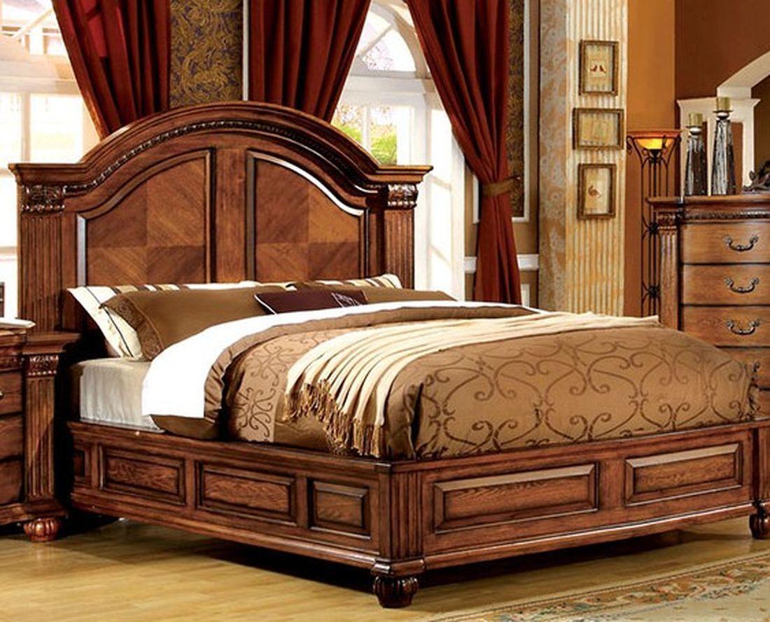 

    
Furniture of America CM7738-Q Bellagrand Platform Bed Oak CM7738-Q
